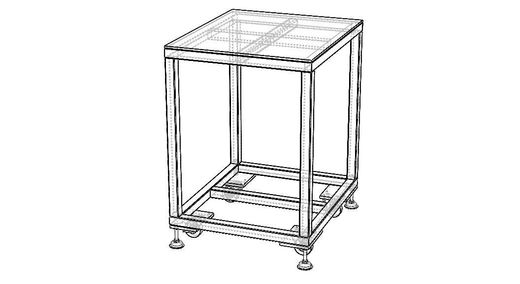 Mobile Steel Workbench WL67 3D model_2
