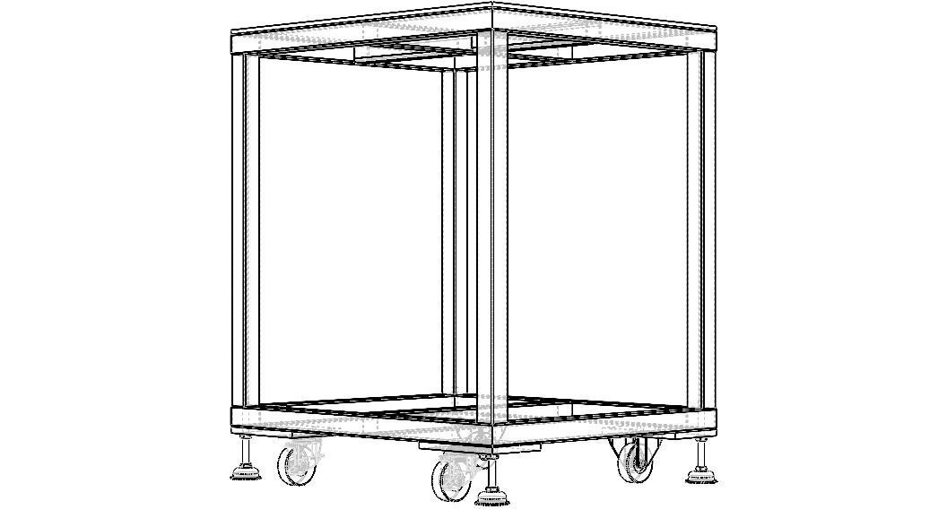 Mobile Steel Workbench WL67 3D model_11