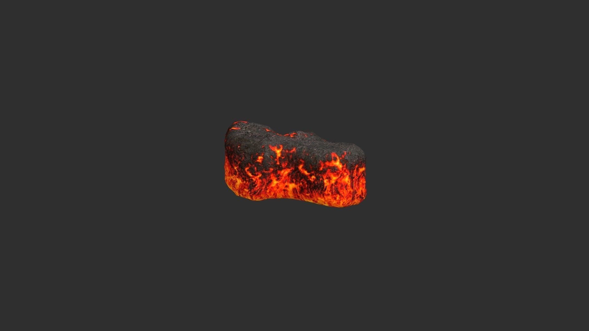 Rock Set 01 - Lava Low-poly 3D model_7