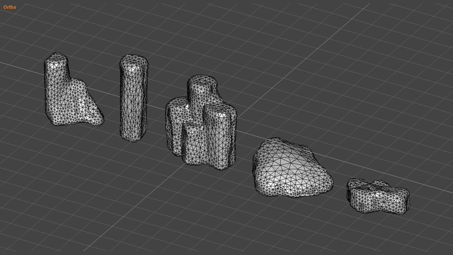 Rock Set 01 - Lava Low-poly 3D model_17