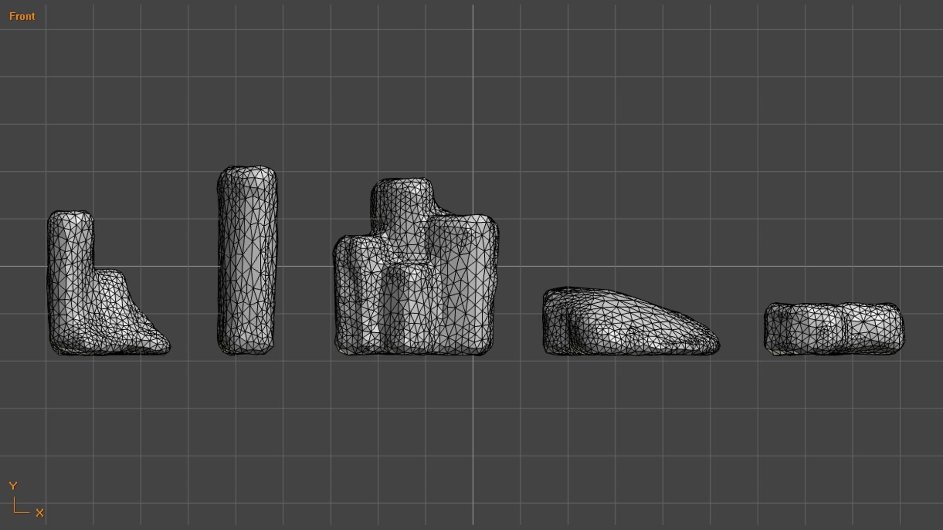 Rock Set 01 - Lava Low-poly 3D model_16