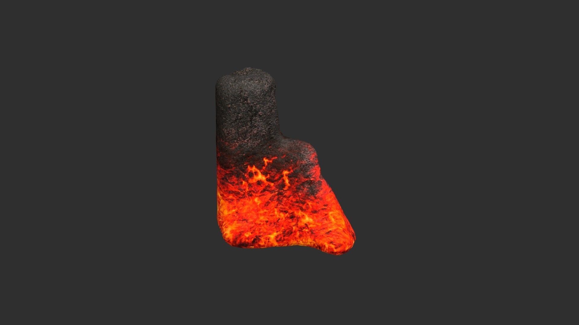 Rock Set 01 - Lava Low-poly 3D model_6