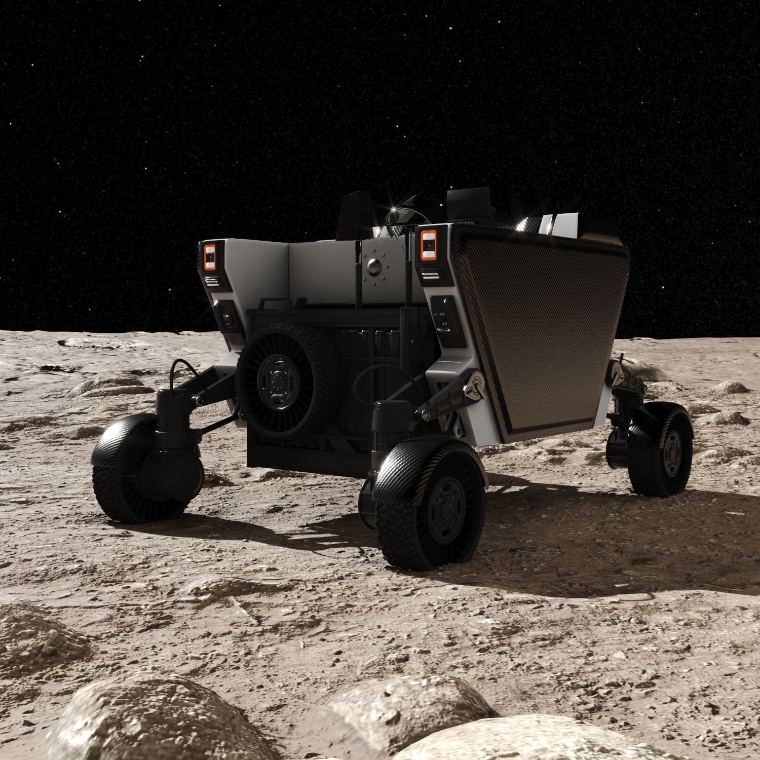 FLEX Moon Rover PBR Low-poly 3D model_10