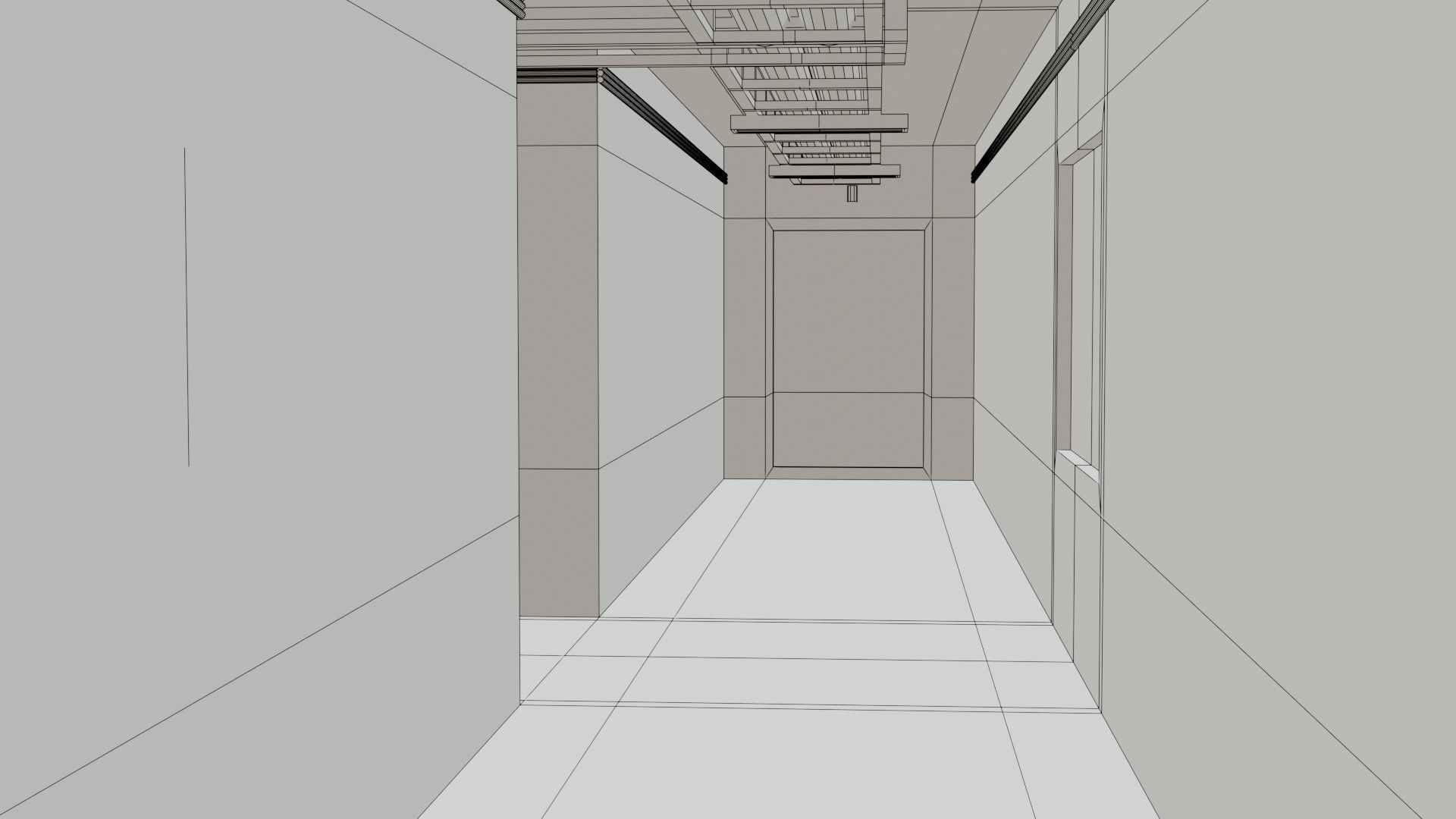 Modular Basement Corridor - Game Ready - PBR Low-poly 3D model_11