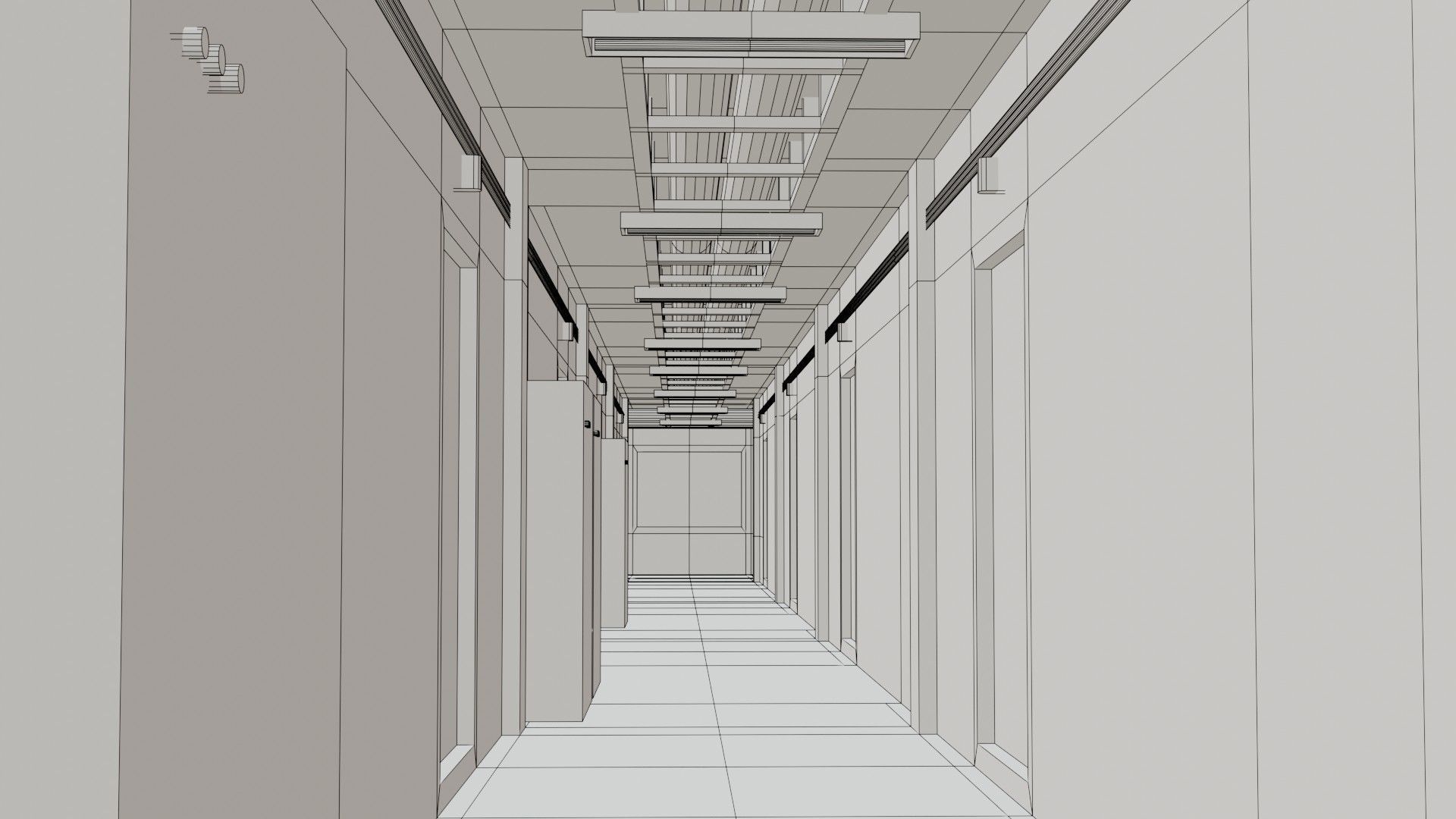 Modular Basement Corridor - Game Ready - PBR Low-poly 3D model_9