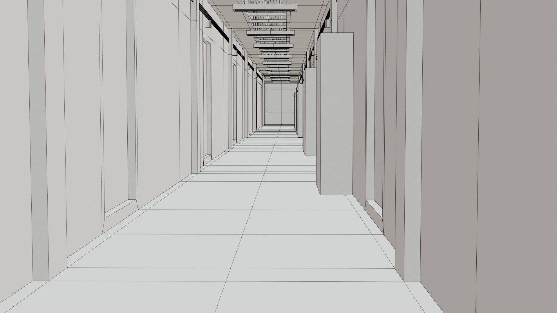 Modular Basement Corridor - Game Ready - PBR Low-poly 3D model_10