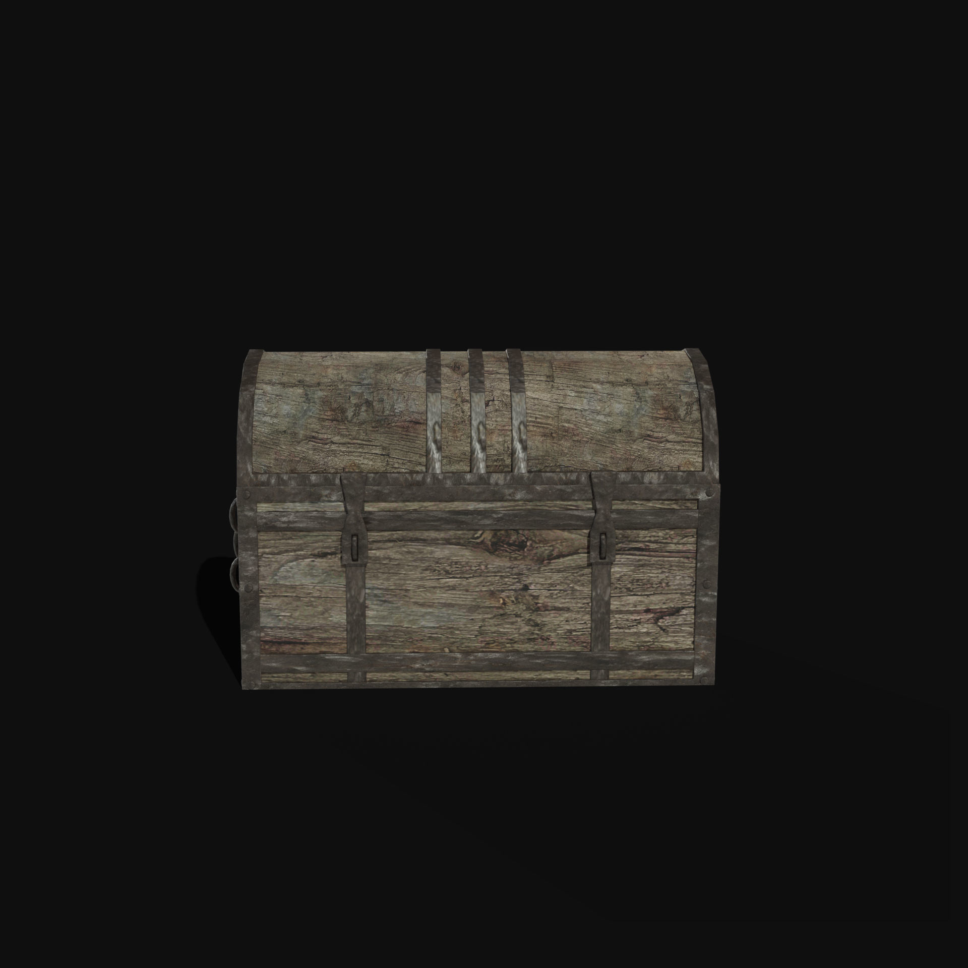 TREASURE CHEST GENERIC OLD WOODEN CONTAINER LOOT COLLECTION Low-poly 3D model_19