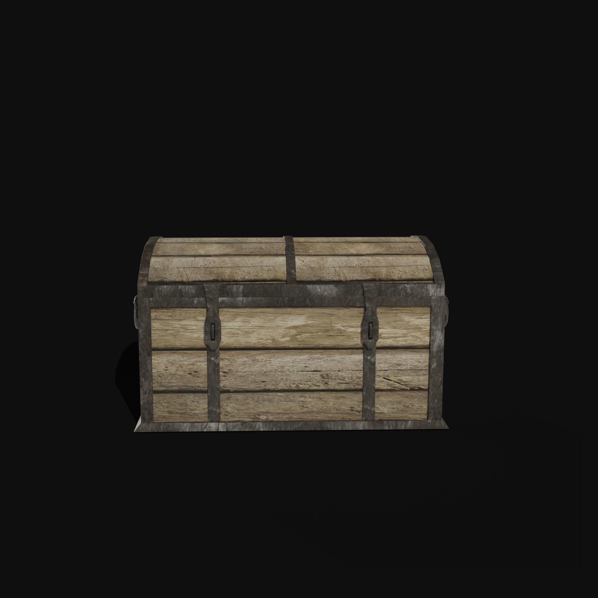 TREASURE CHEST GENERIC OLD WOODEN CONTAINER LOOT COLLECTION Low-poly 3D model_14