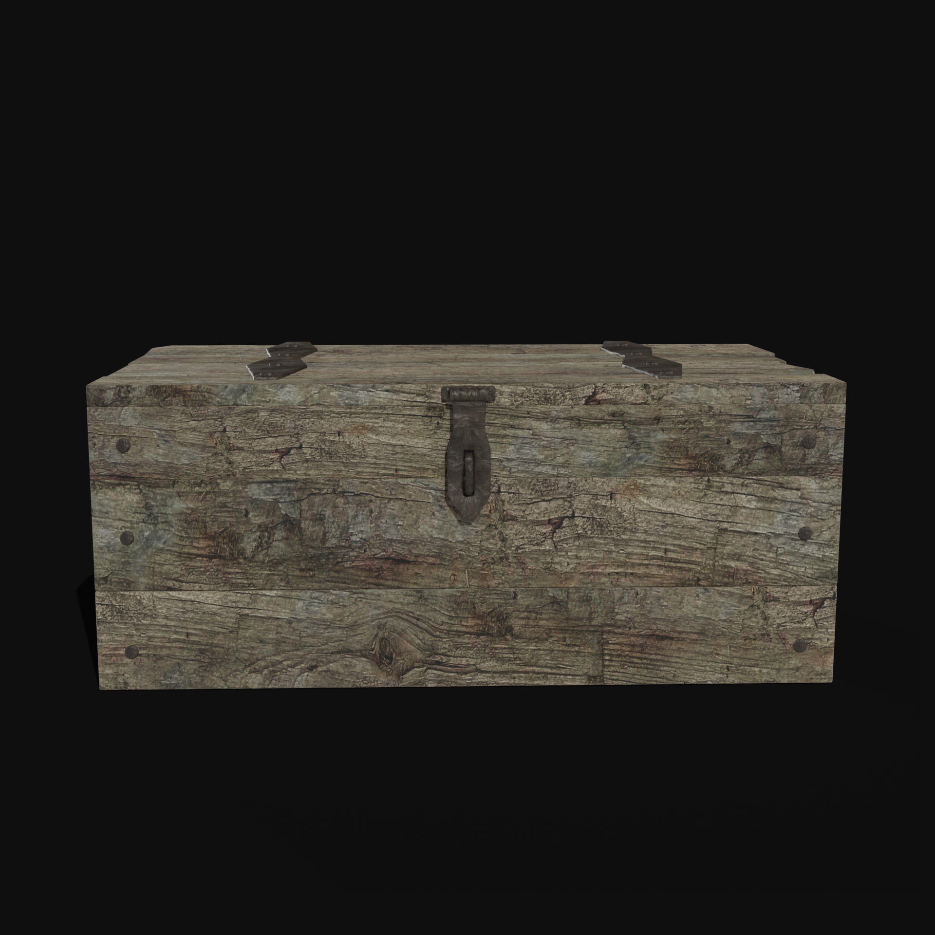 TREASURE CHEST GENERIC OLD WOODEN CONTAINER LOOT COLLECTION Low-poly 3D model_24