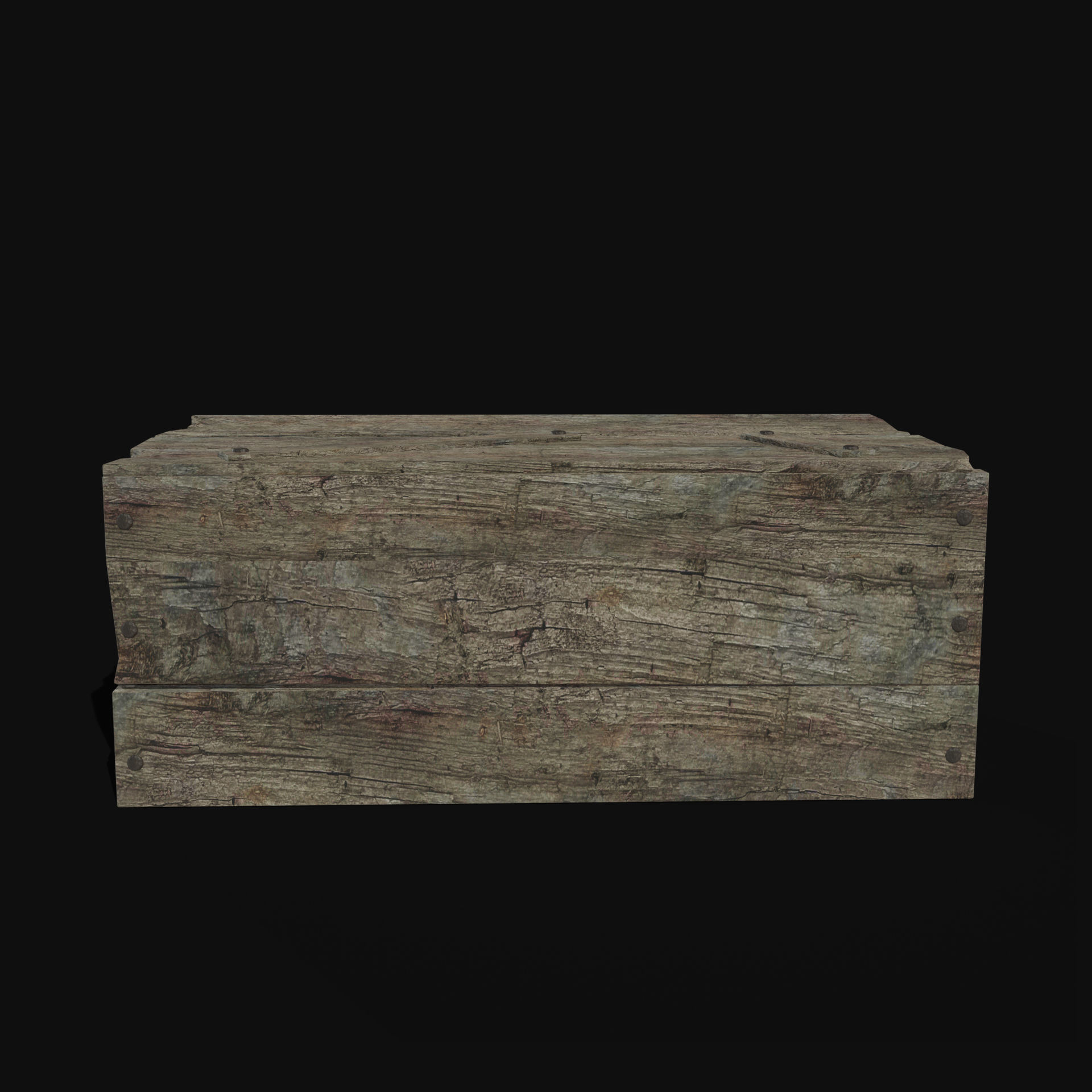 TREASURE CHEST GENERIC OLD WOODEN CONTAINER LOOT COLLECTION Low-poly 3D model_29