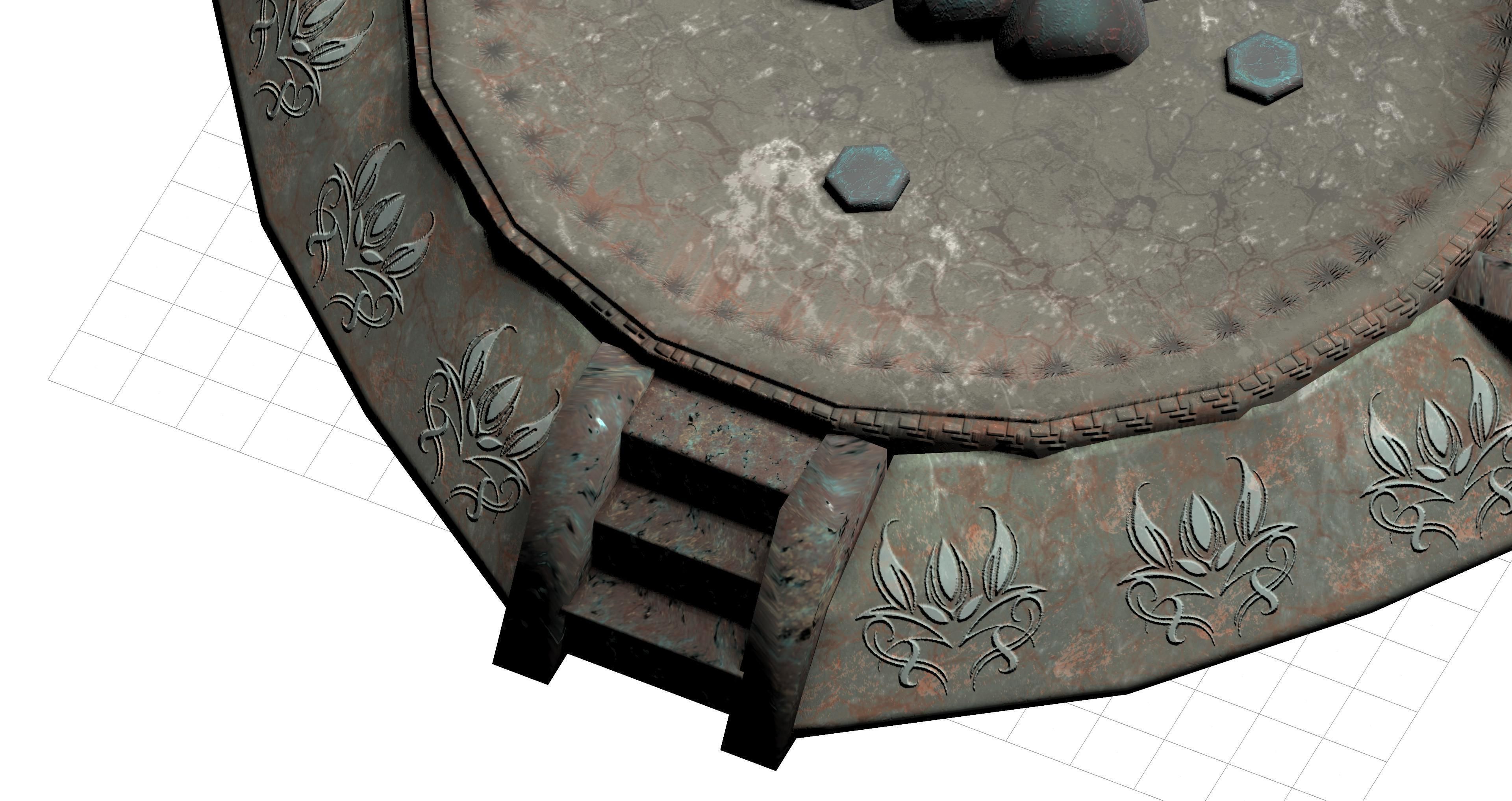 Lowpoly Respawn altar fighting platform Low-poly 3D model_5