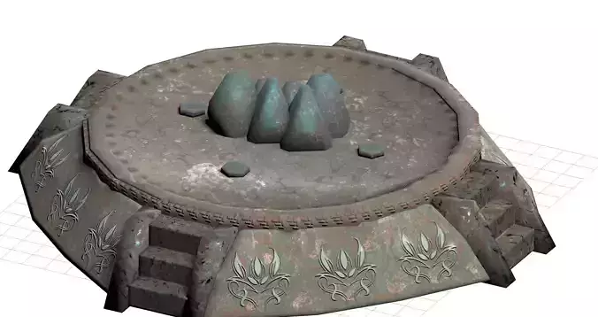 Lowpoly Respawn altar fighting platform Low-poly 3D model