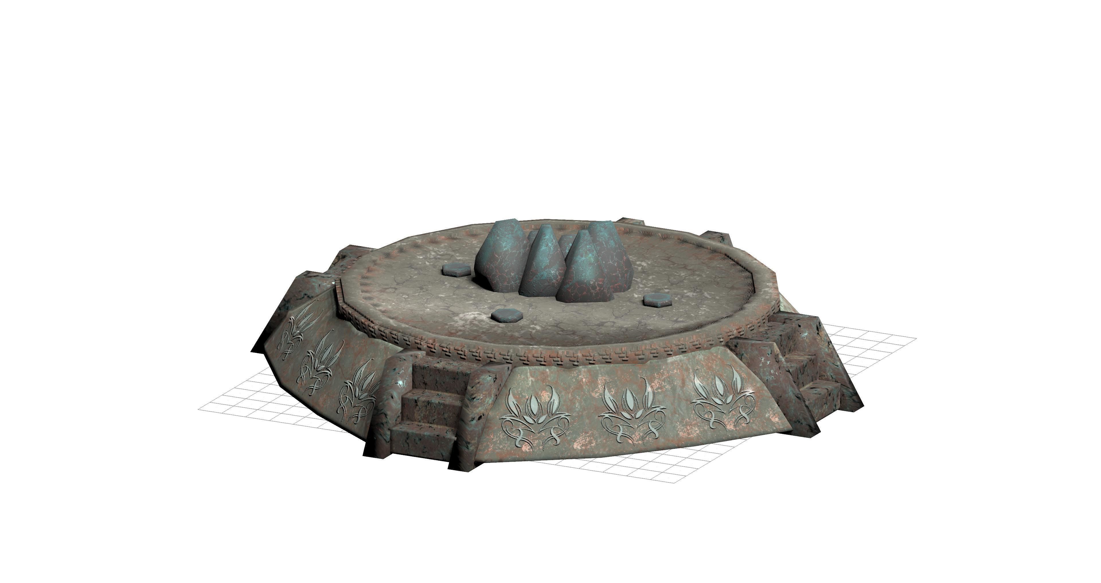 Lowpoly Respawn altar fighting platform Low-poly 3D model_2