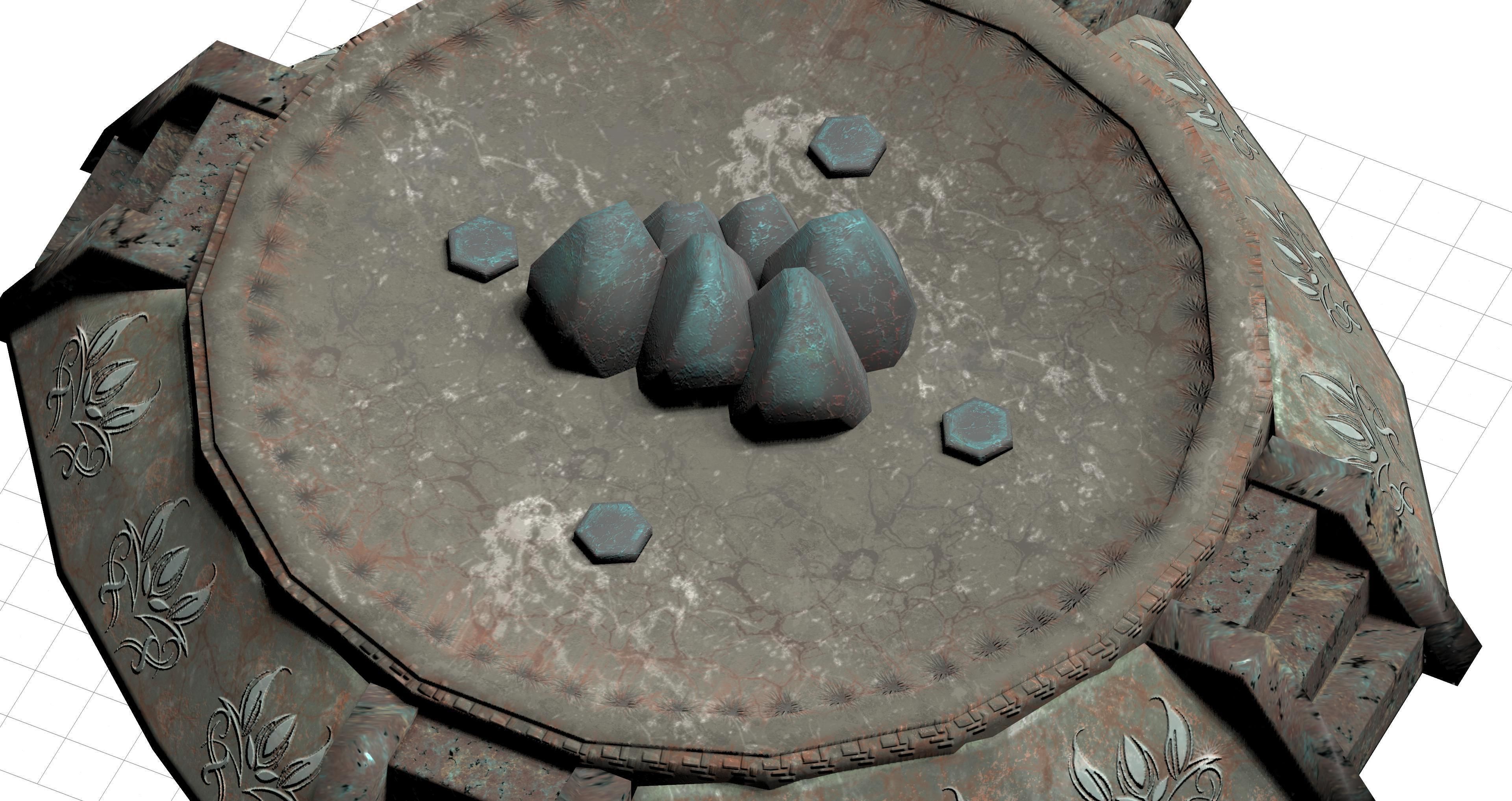 Lowpoly Respawn altar fighting platform Low-poly 3D model_4