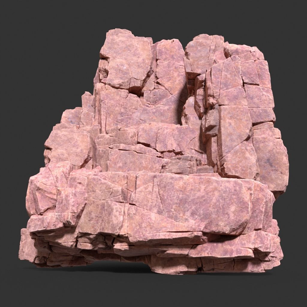 Low poly Desert Modular Rock 230426 Low-poly 3D model_13