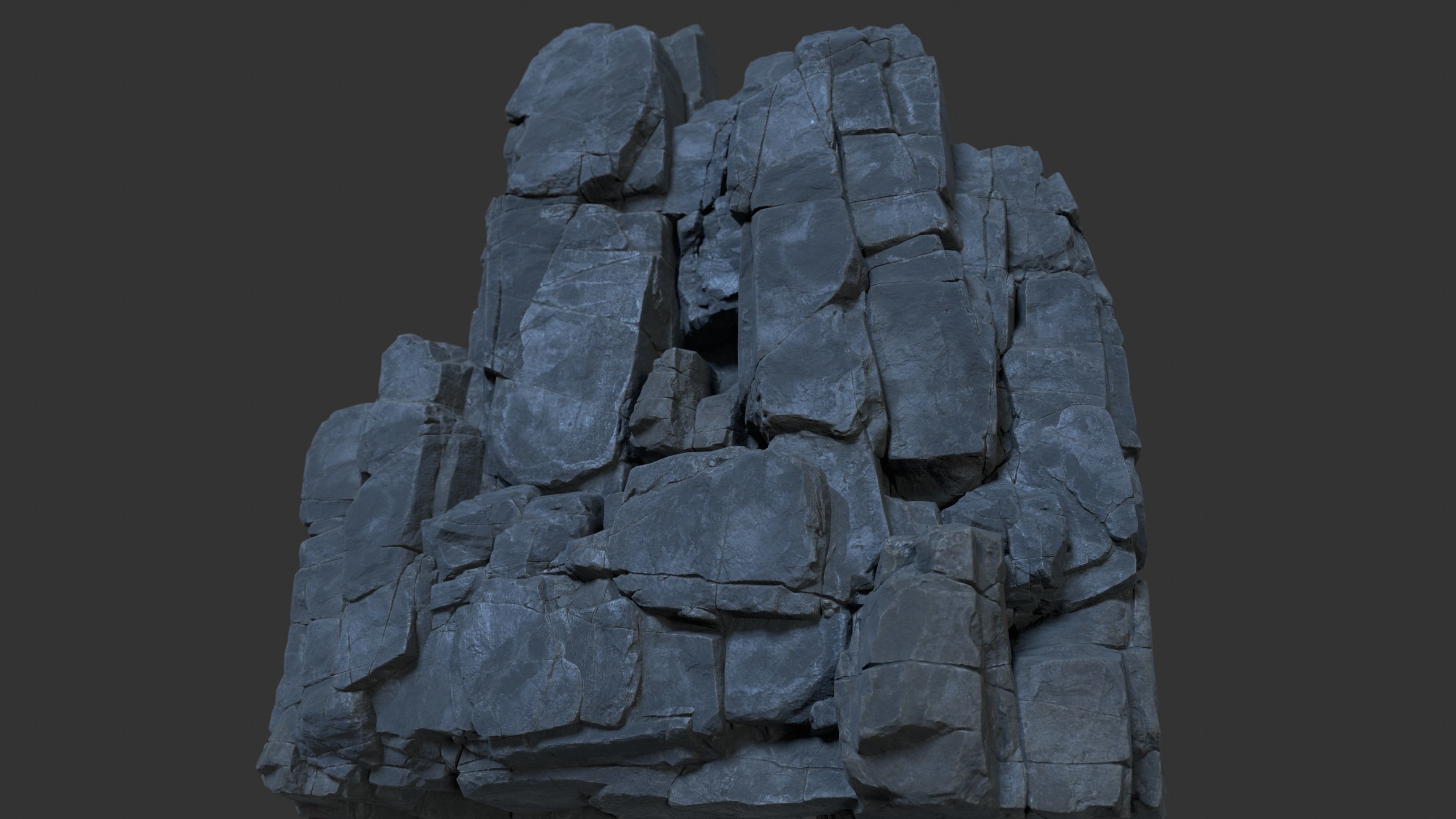 Low poly Desert Modular Rock 230426 Low-poly 3D model_2
