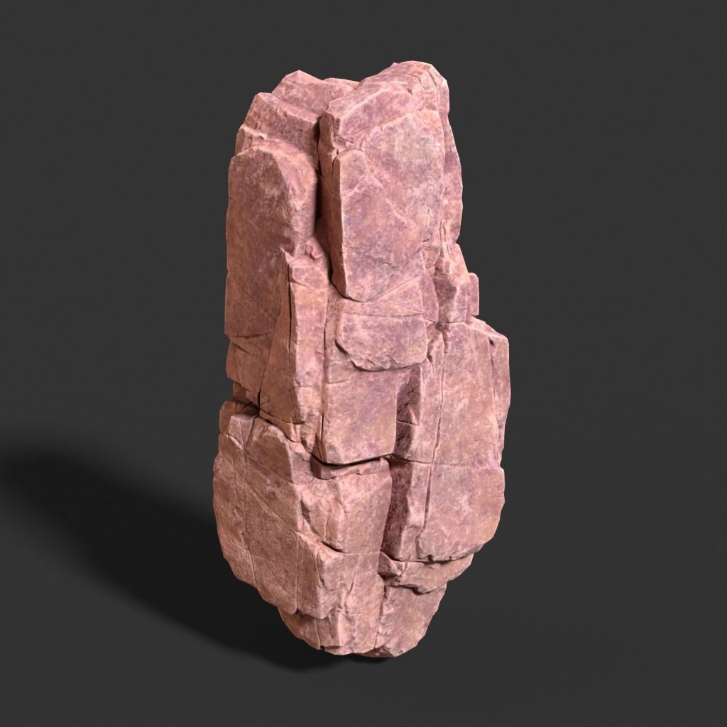 Low poly Desert Modular Rock 230426 Low-poly 3D model_8