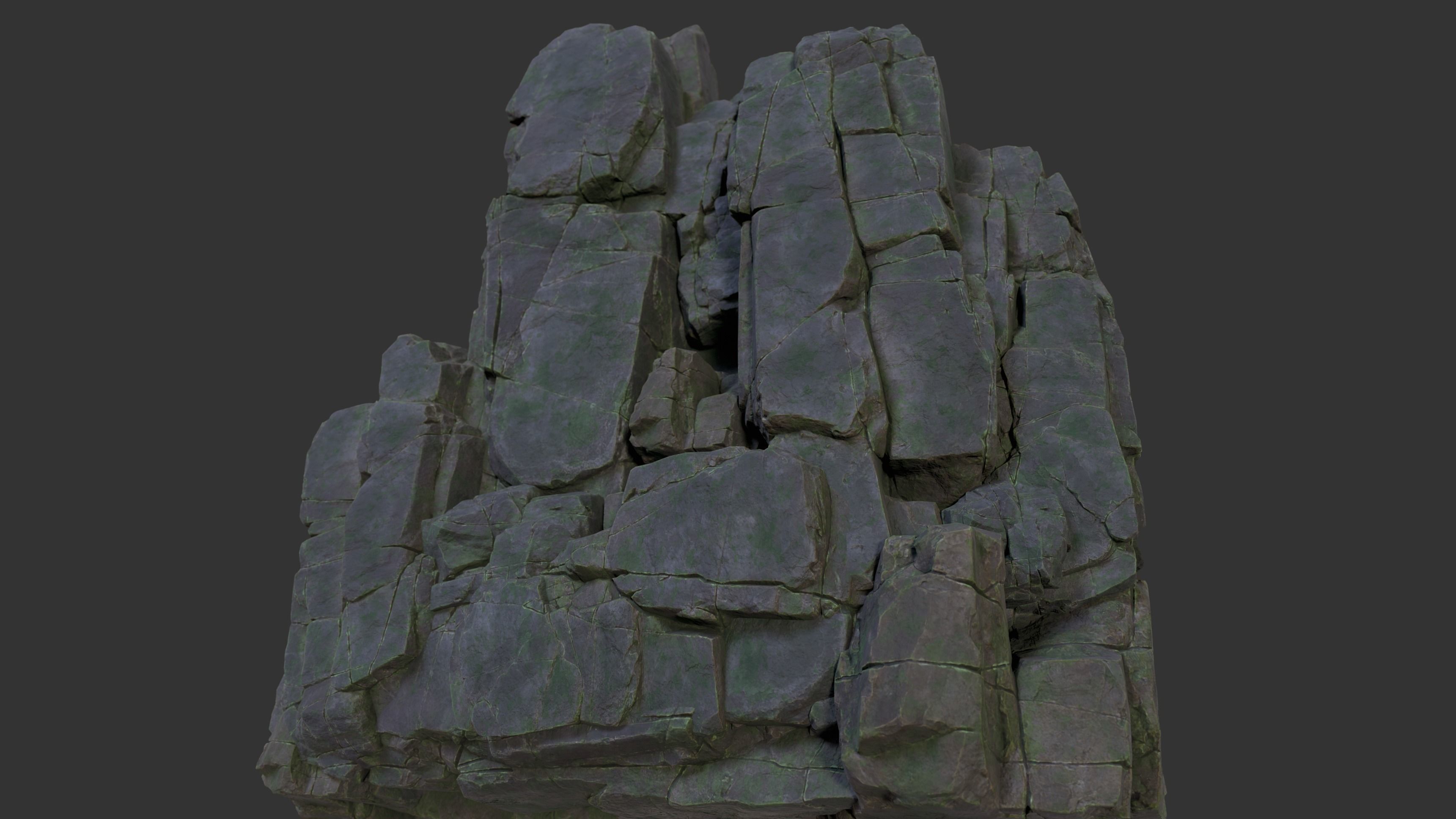 Low poly Desert Modular Rock 230426 Low-poly 3D model_3