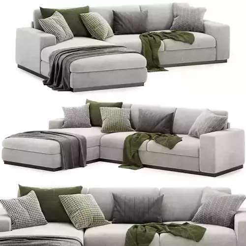 sepia corner sofa 3D model