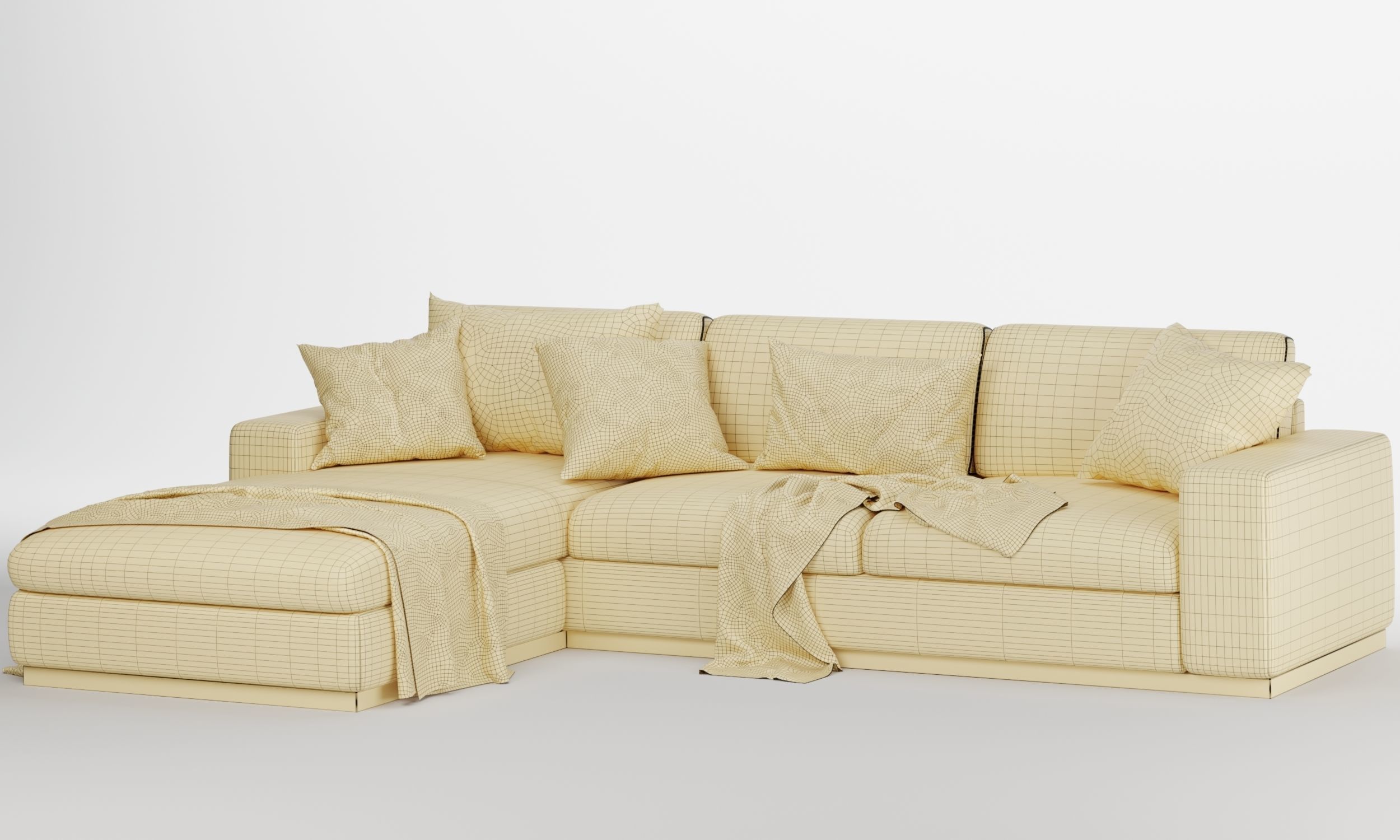 sepia corner sofa 3D model_8