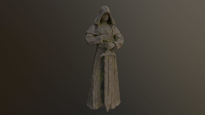 Sword Statue  Low-poly 3D model