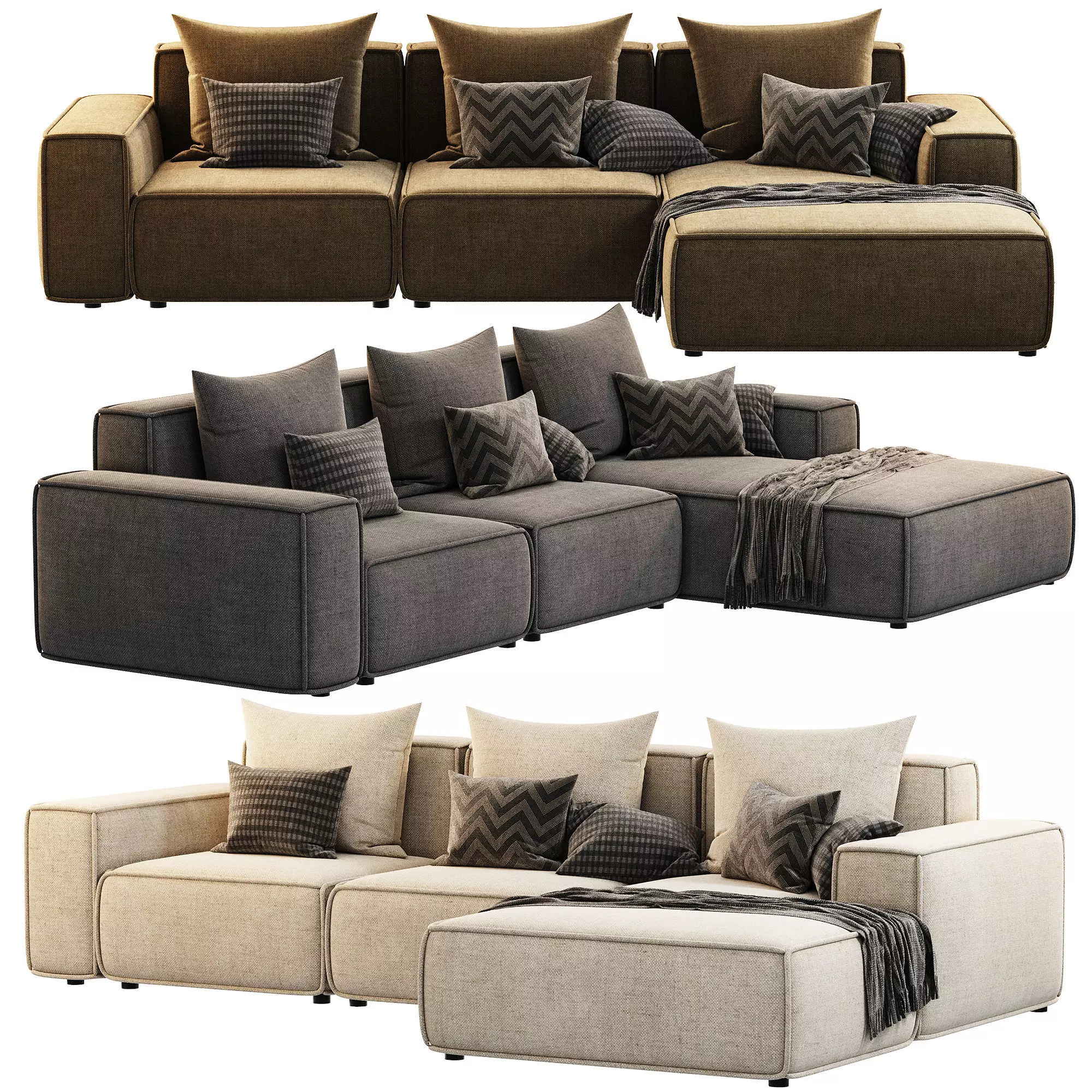 Jesse Daniel Chaise Longue Sofa 3D model