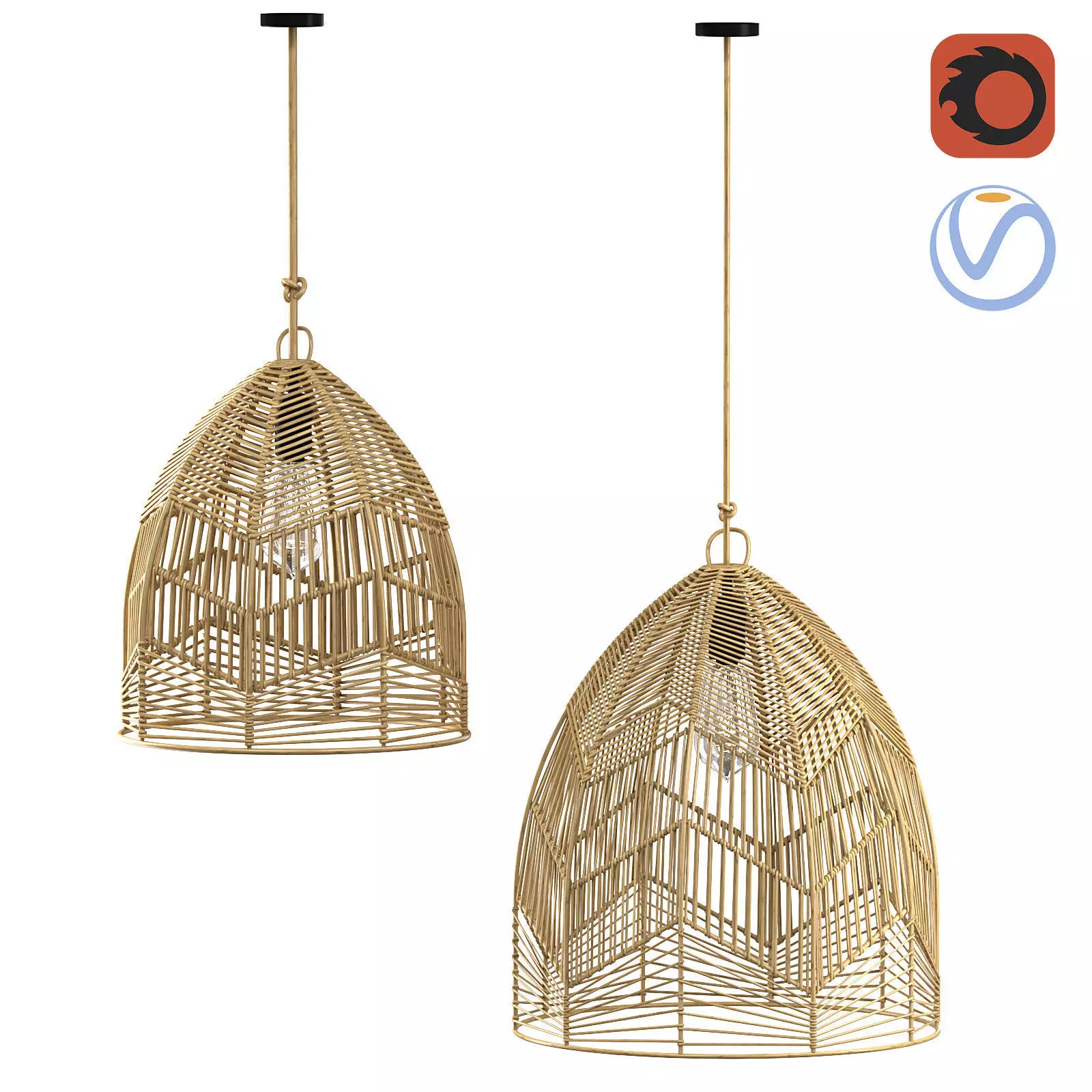 Bazar Bizar Bala Pendant Natural L 3D model