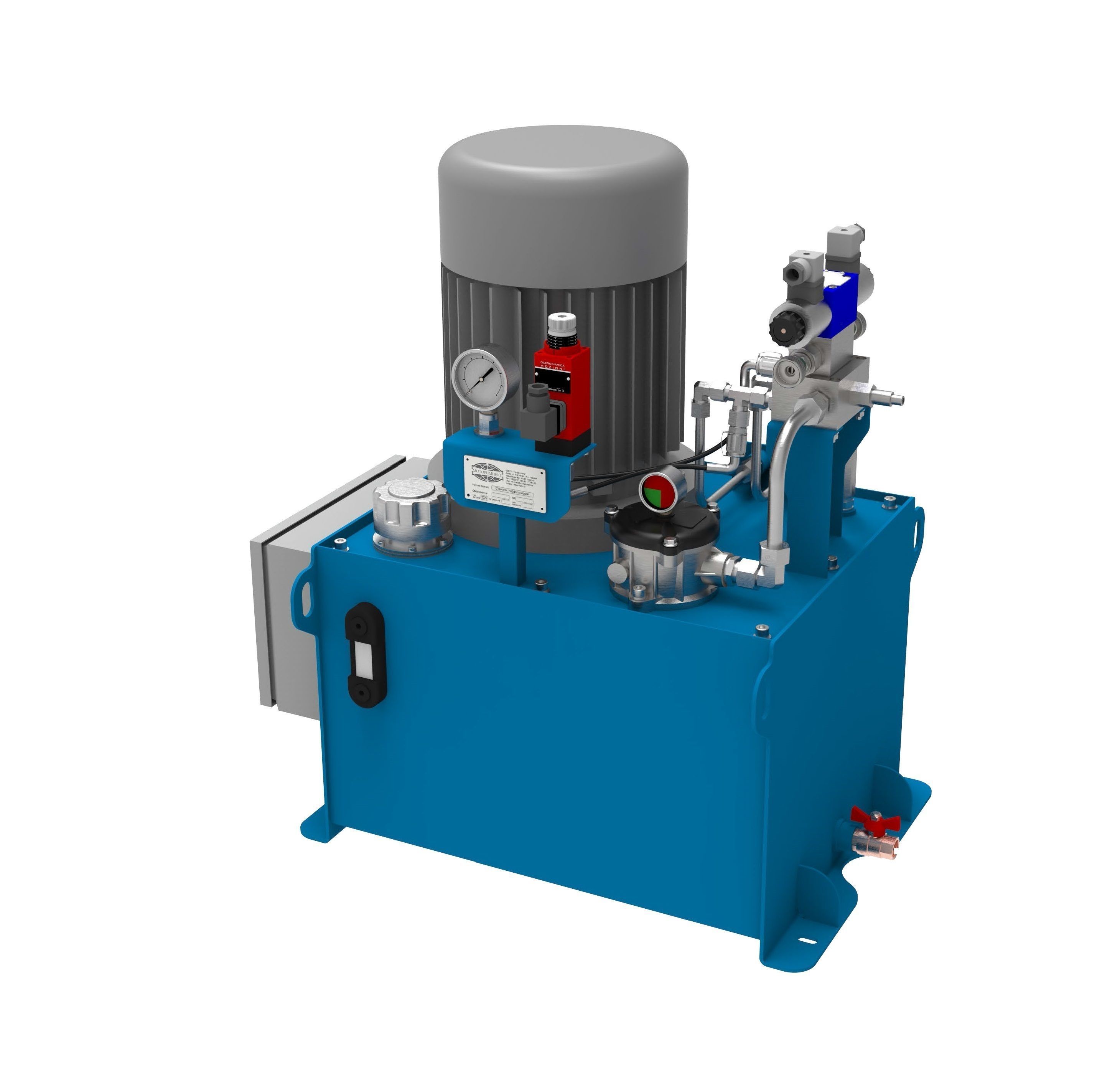Hydraulic Power System Self-Contained 3D model_13