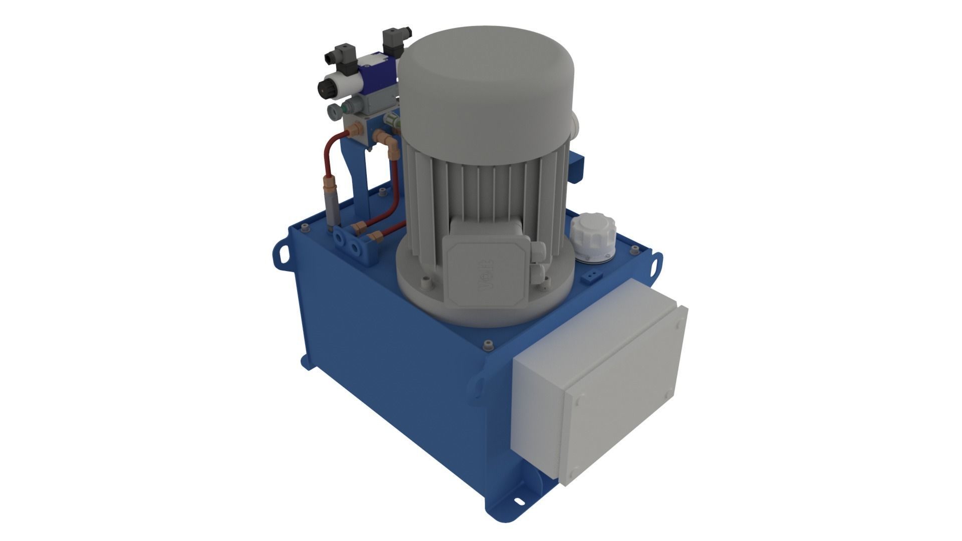 Hydraulic Power System Self-Contained 3D model_11