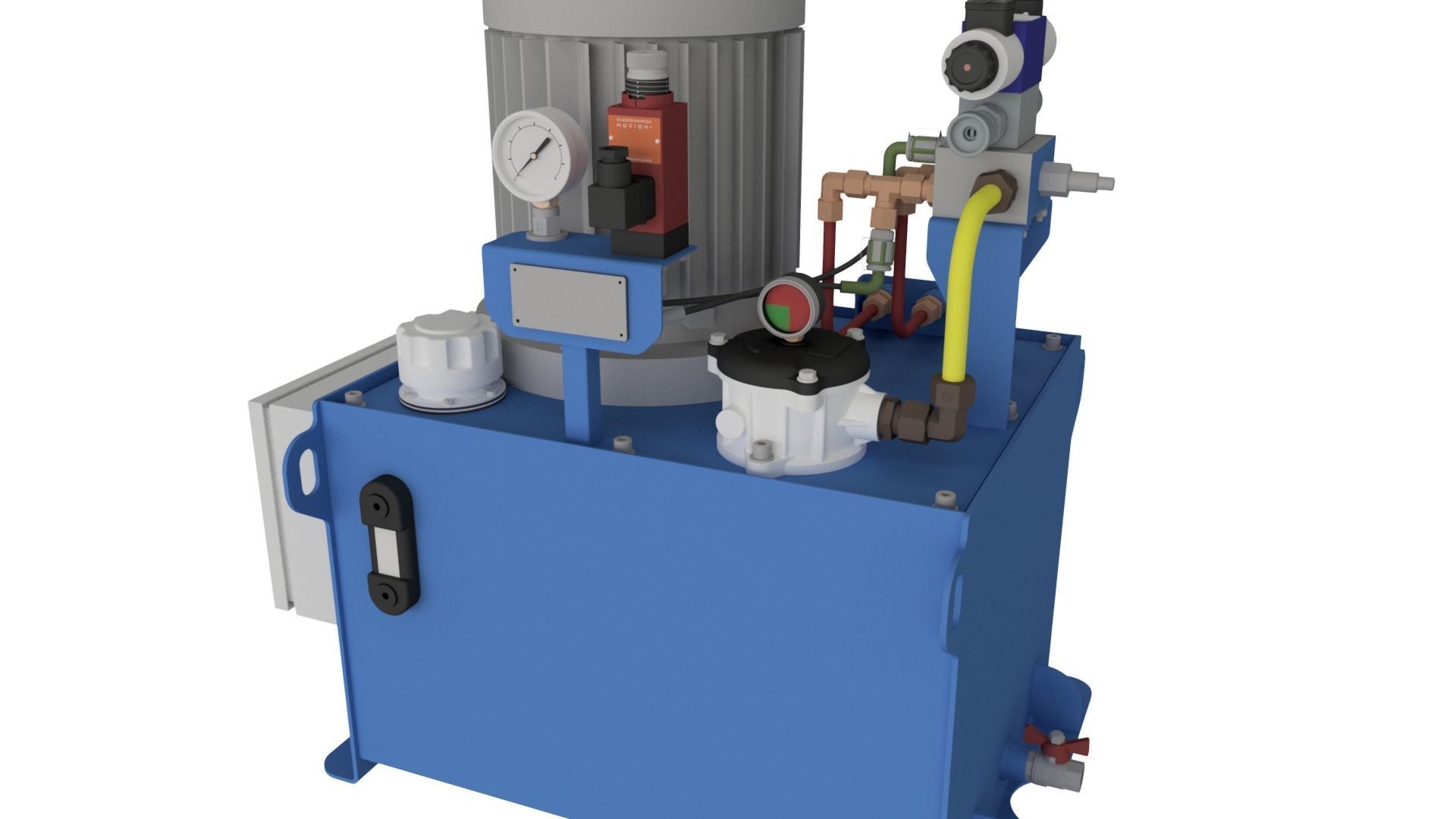 Hydraulic Power System Self-Contained 3D model_4