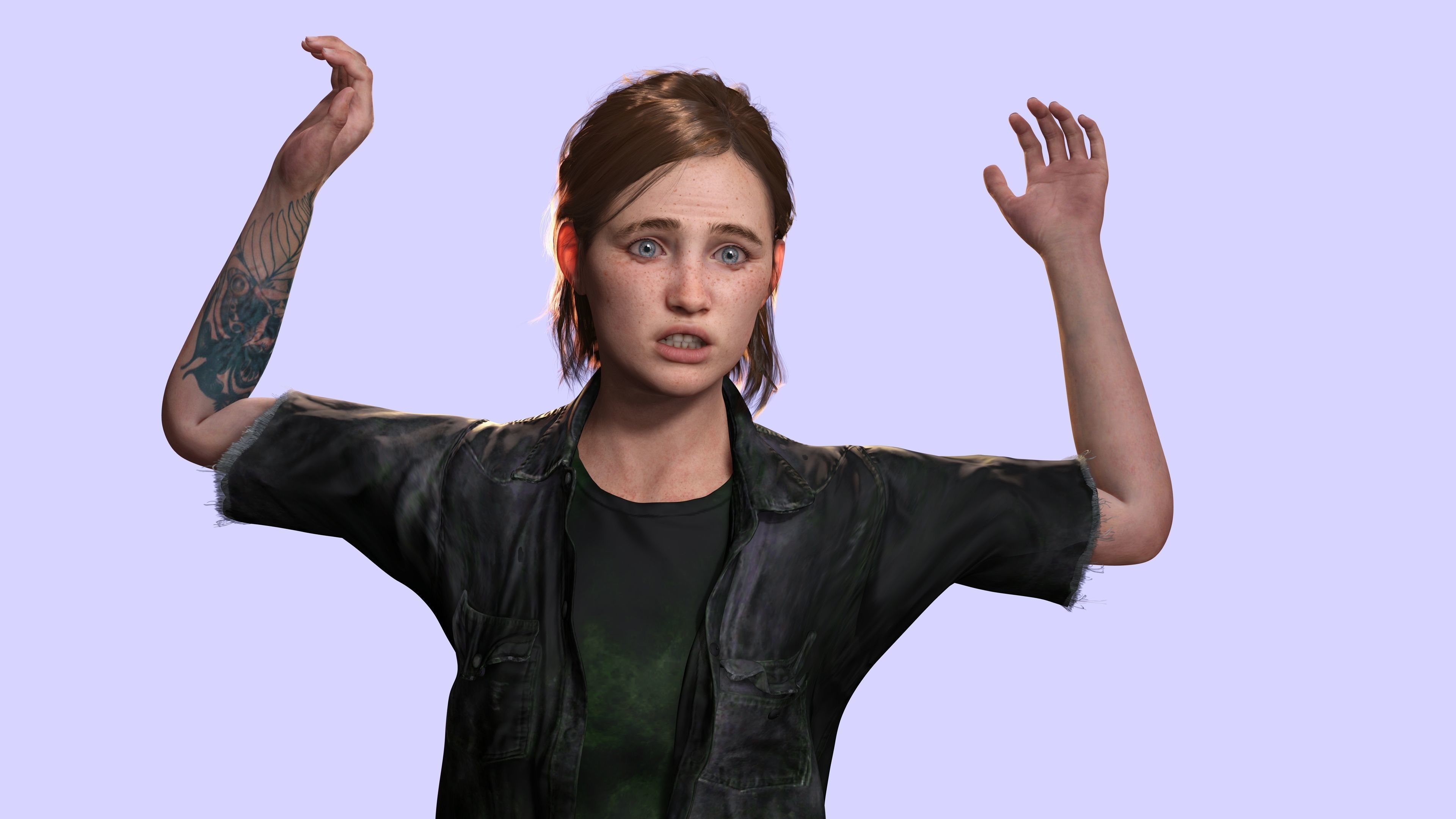 Ellie Last Of Us Full Rigged Ready Low-poly 3D model_24
