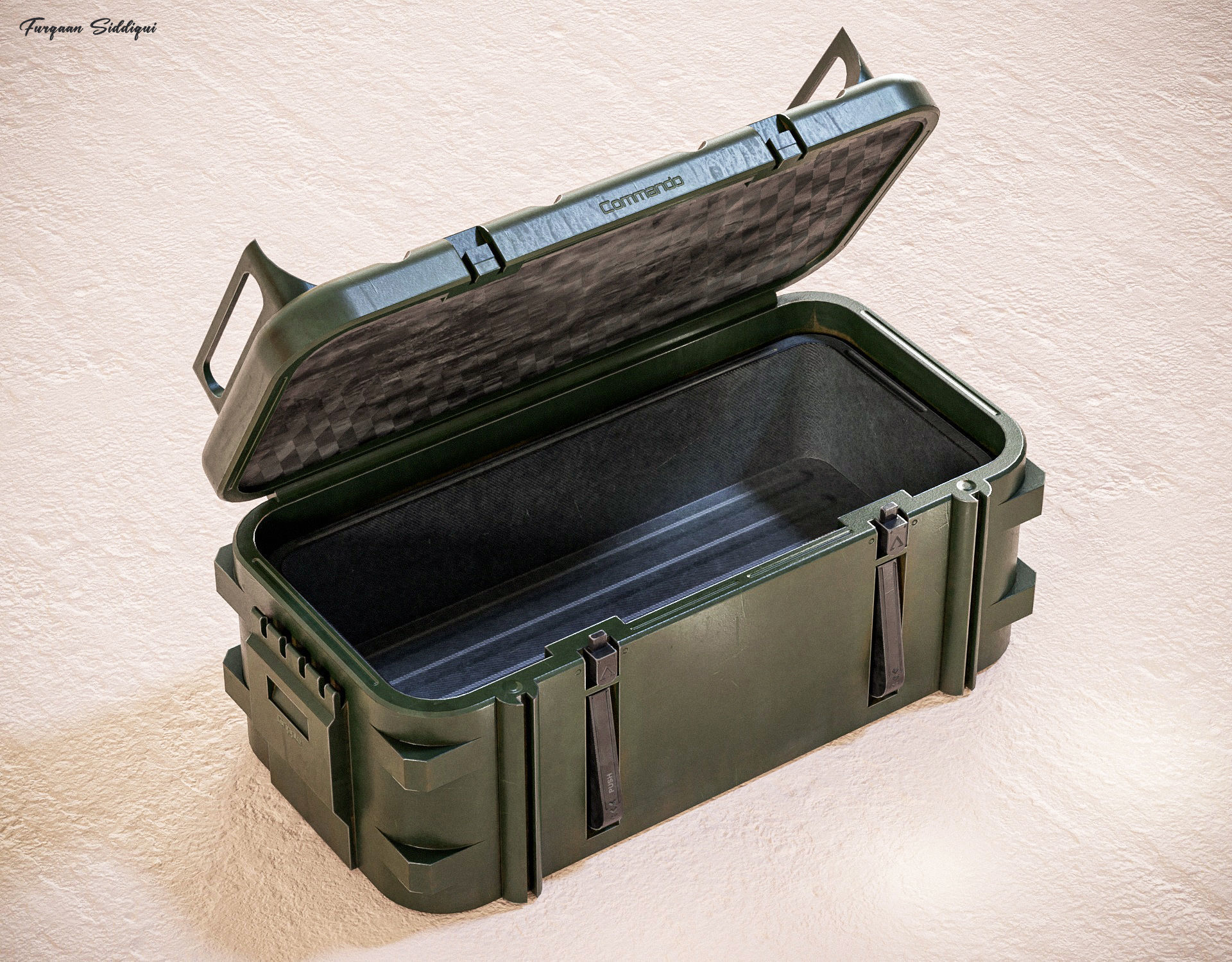 Military Weapon Crate V2 PBR Low-poly 3D model_7