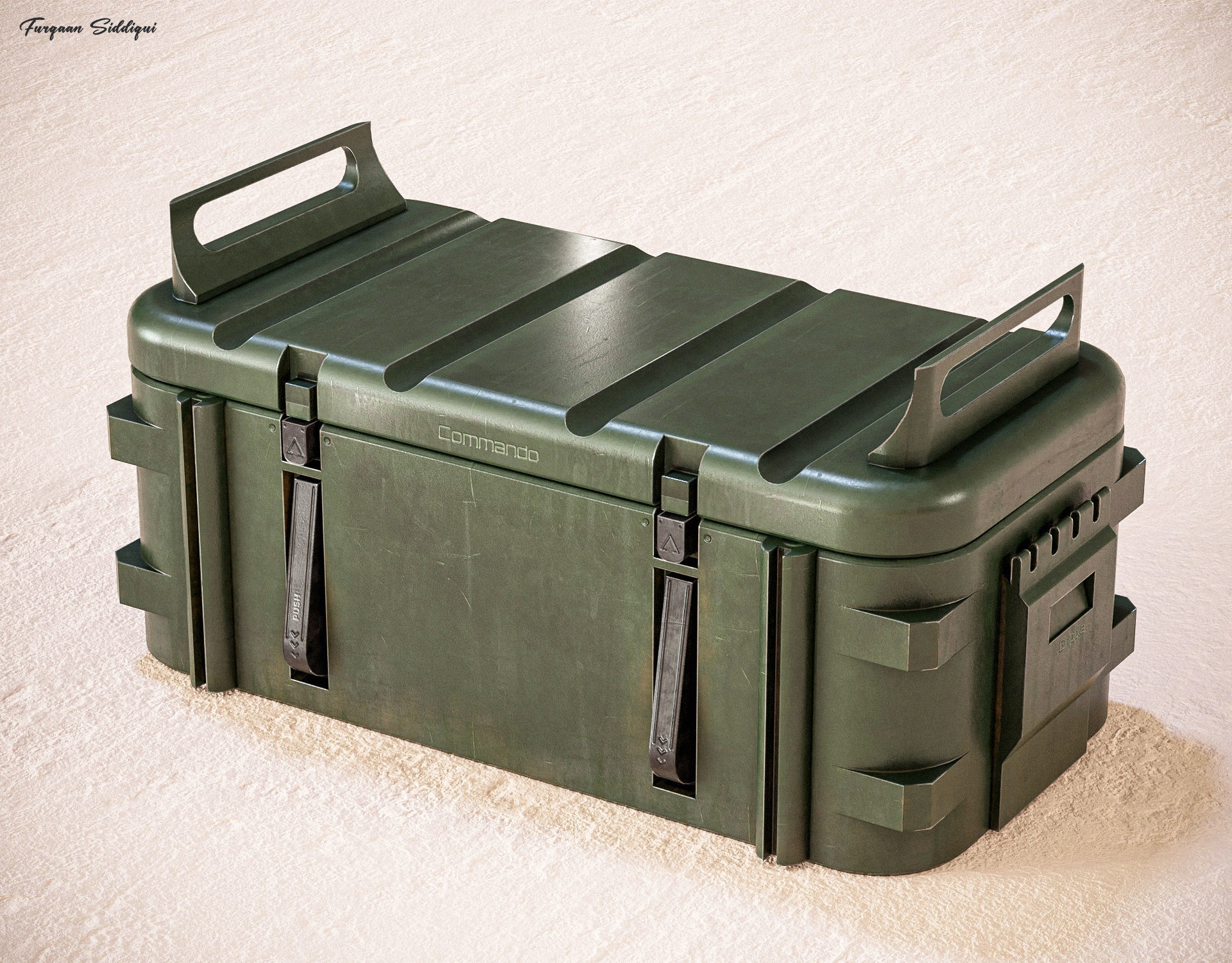Military Weapon Crate V2 PBR Low-poly 3D model_3