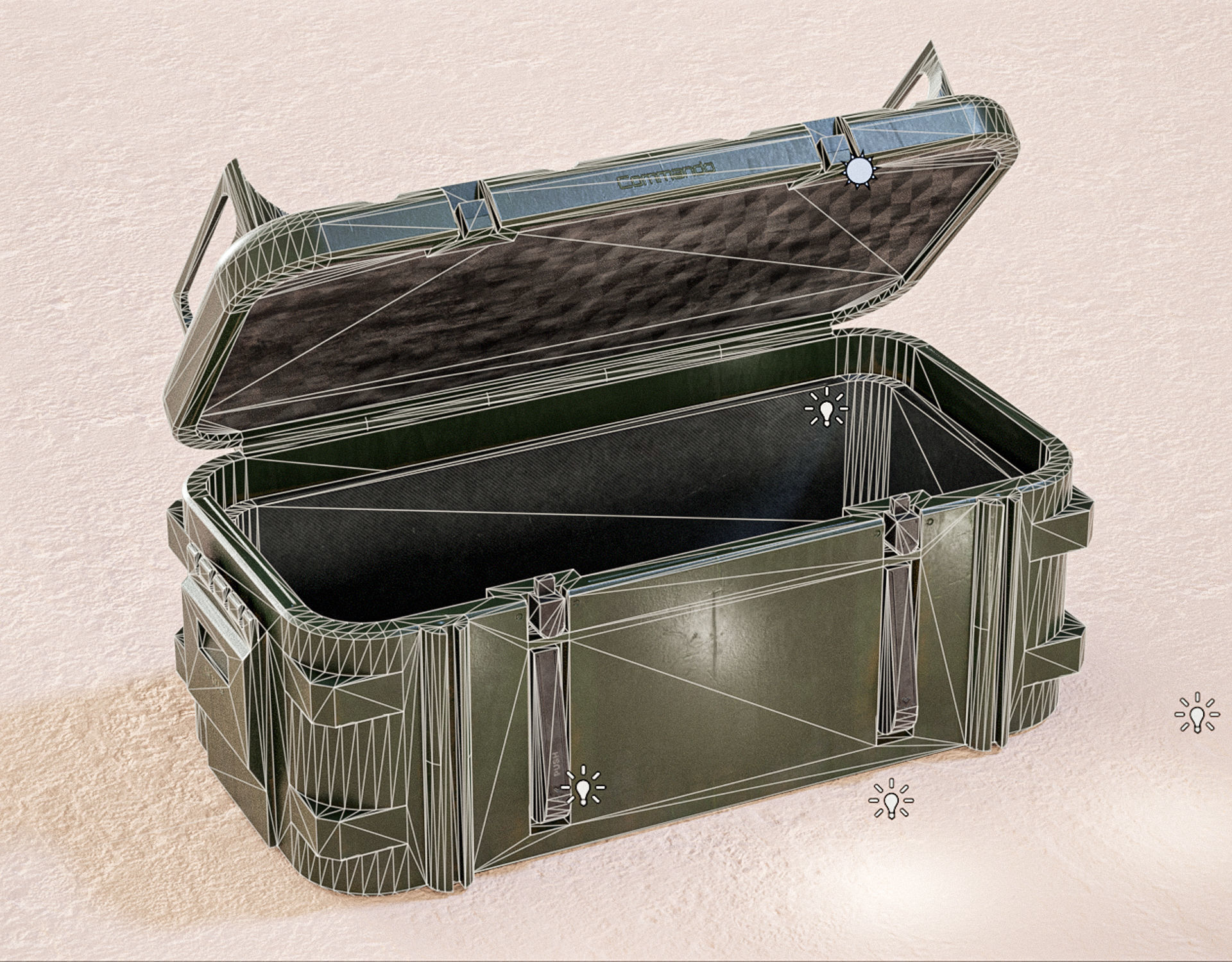 Military Weapon Crate V2 PBR Low-poly 3D model_14