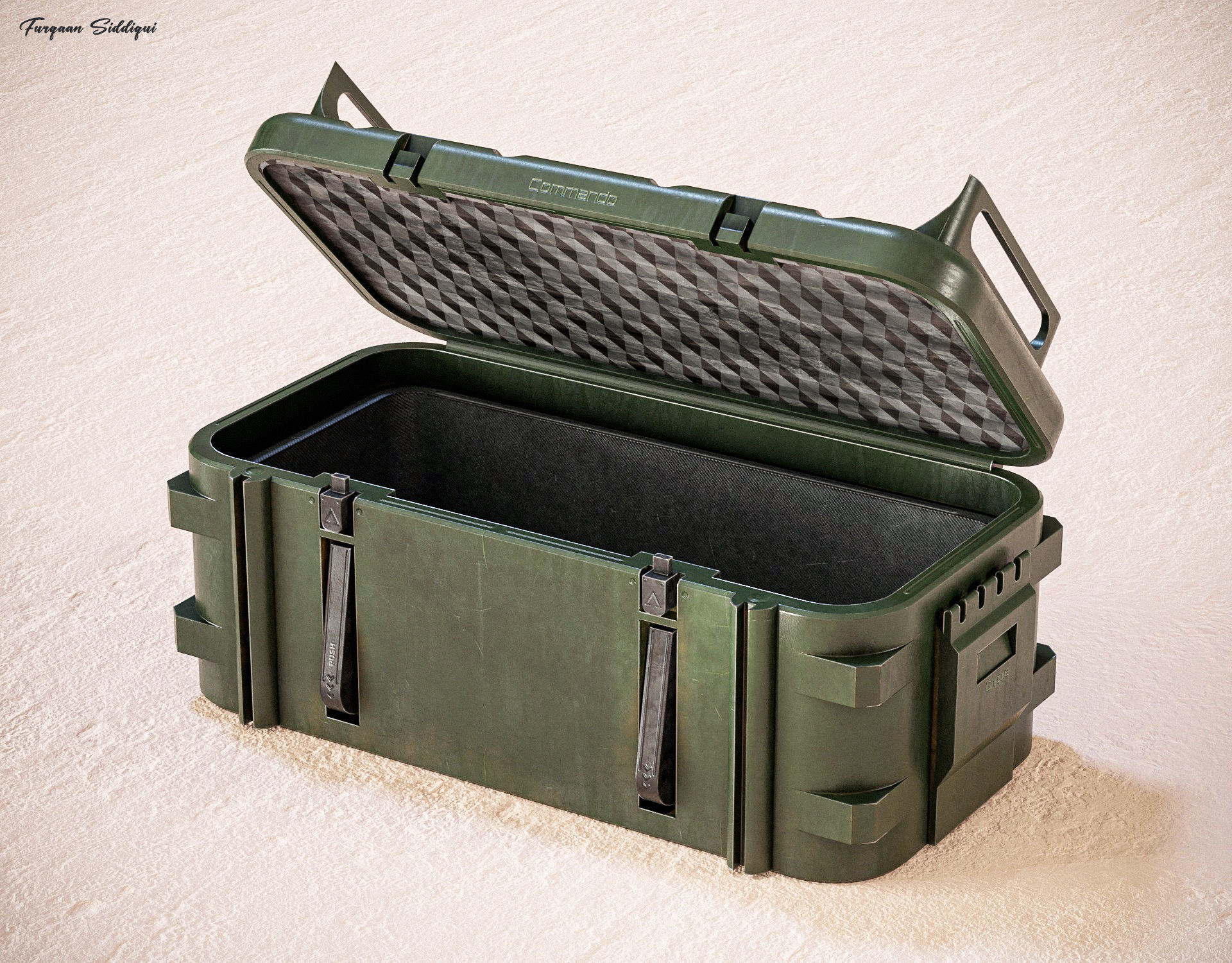 Military Weapon Crate V2 PBR Low-poly 3D model_2