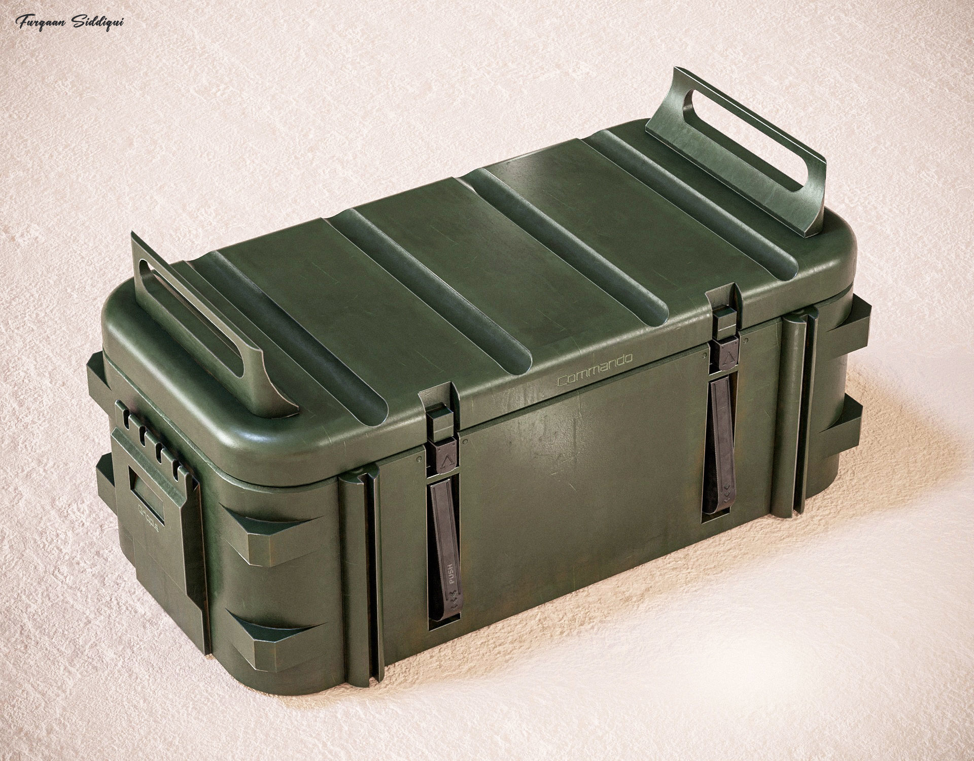 Military Weapon Crate V2 PBR Low-poly 3D model_4