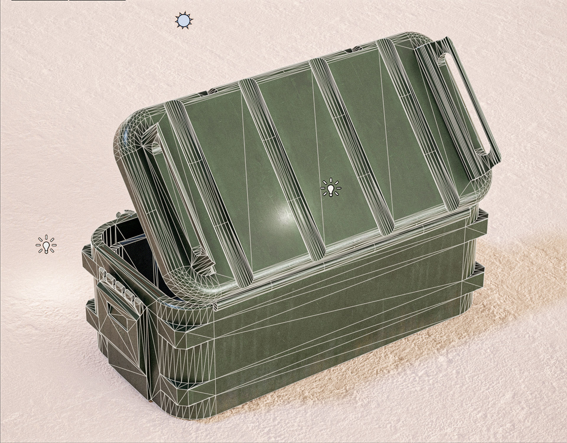 Military Weapon Crate V2 PBR Low-poly 3D model_15