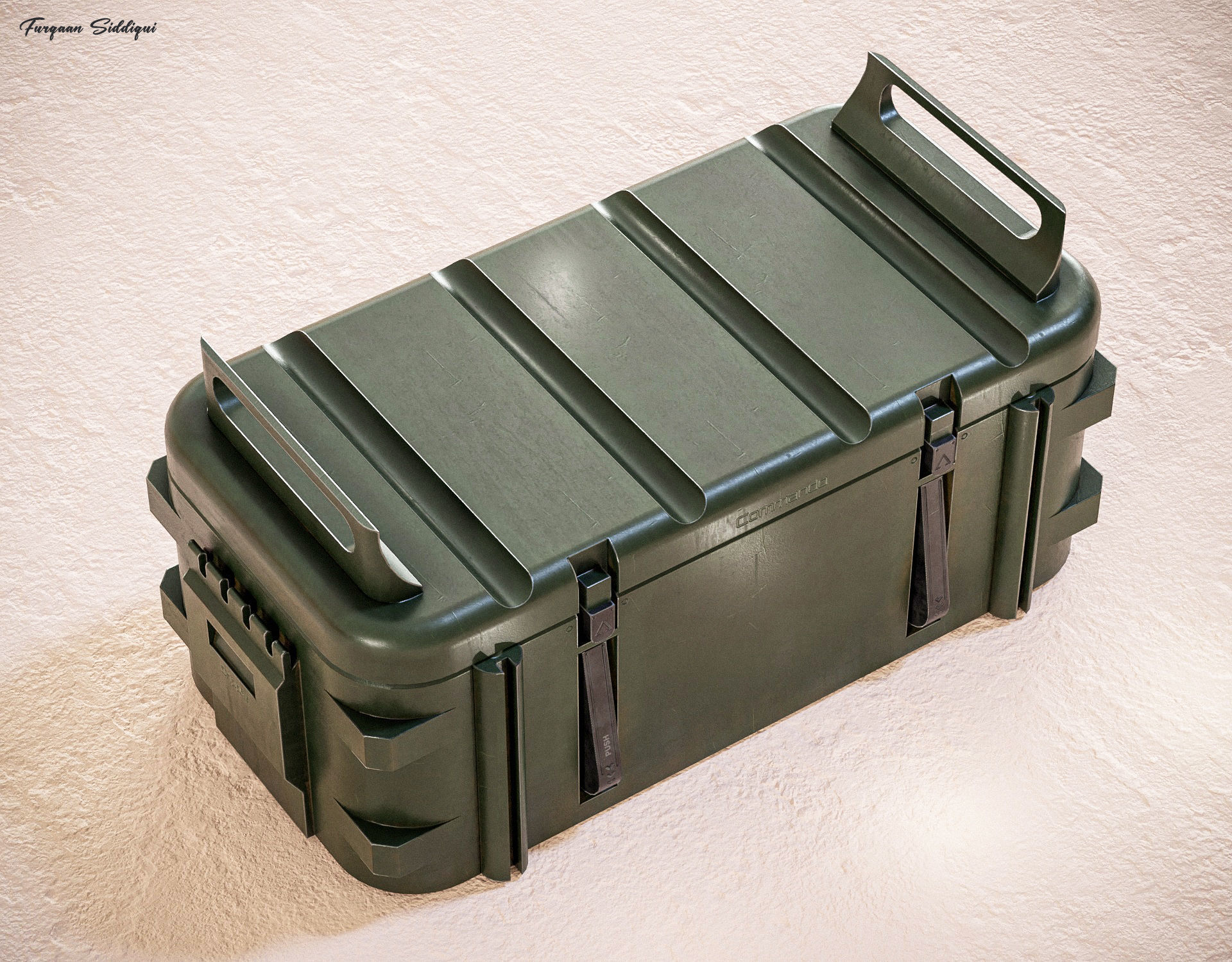 Military Weapon Crate V2 PBR Low-poly 3D model_8