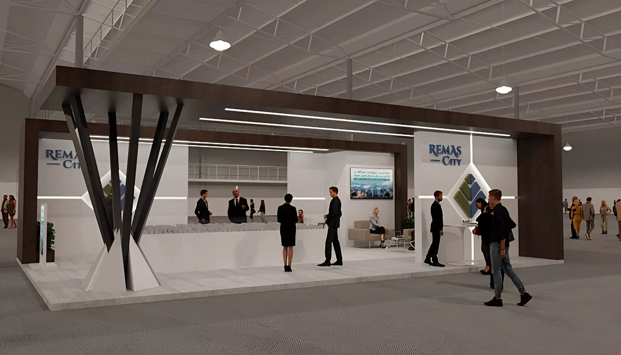 Expo Bboth Stall Stand Design By Dvel model Low-poly 3D model