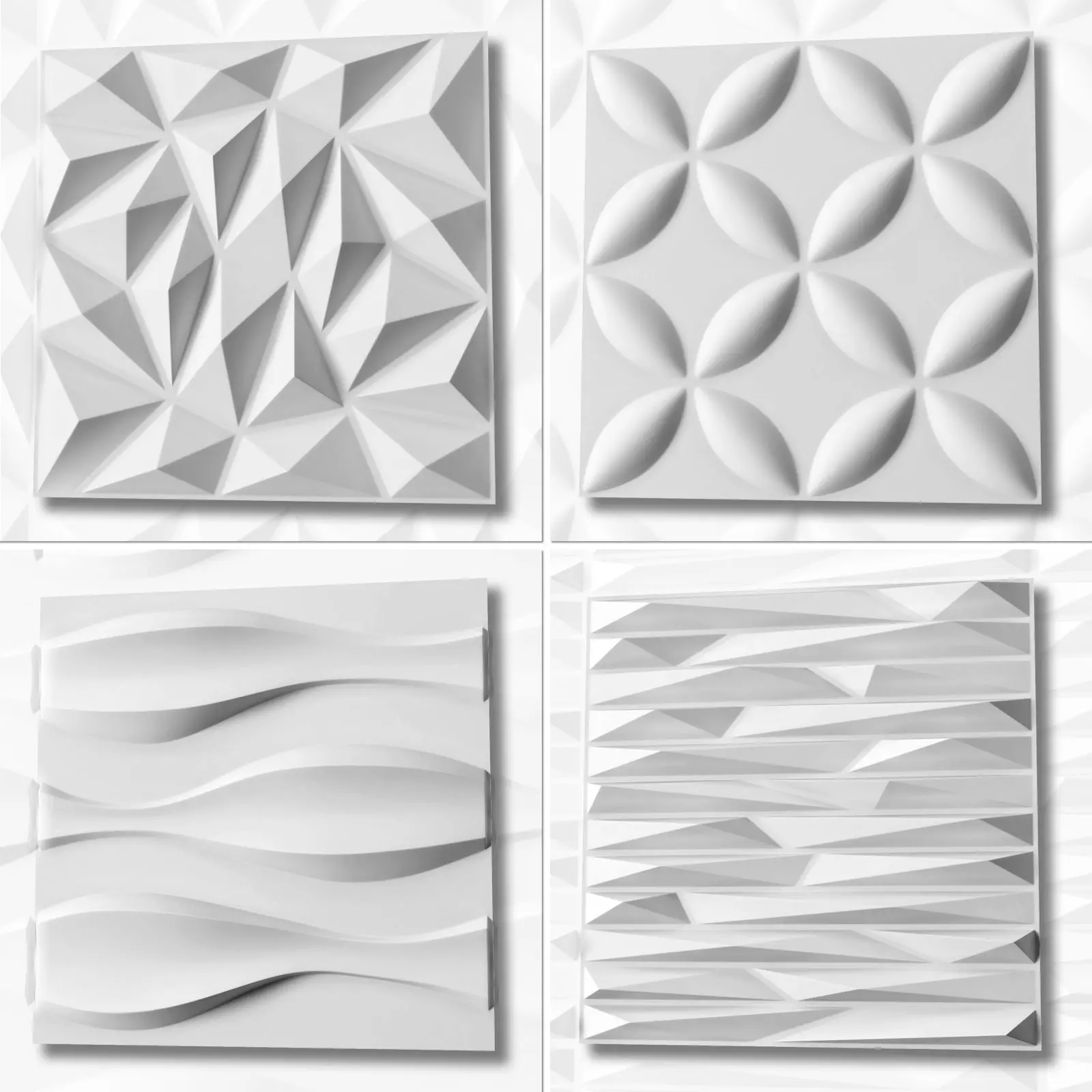 Salon Furniture Warehouse decor 3d wall panels set 8 in one 3D model