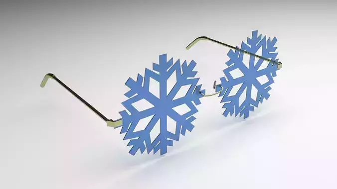 Snowflake Sunglasses 3D model