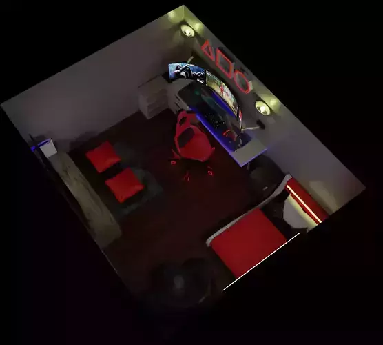 realistic room gamer