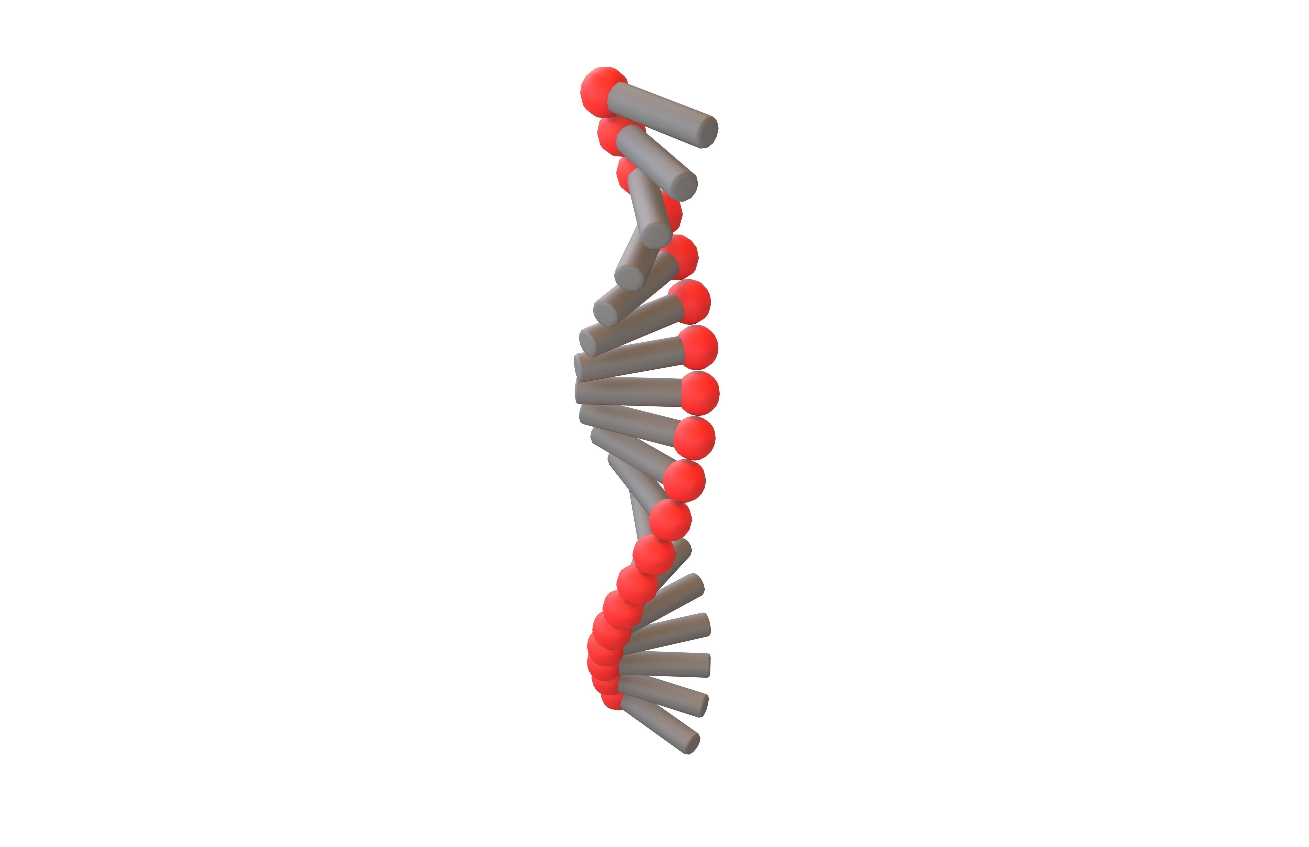 Cartoon RNA Molecule v1 004 Low-poly 3D model_2
