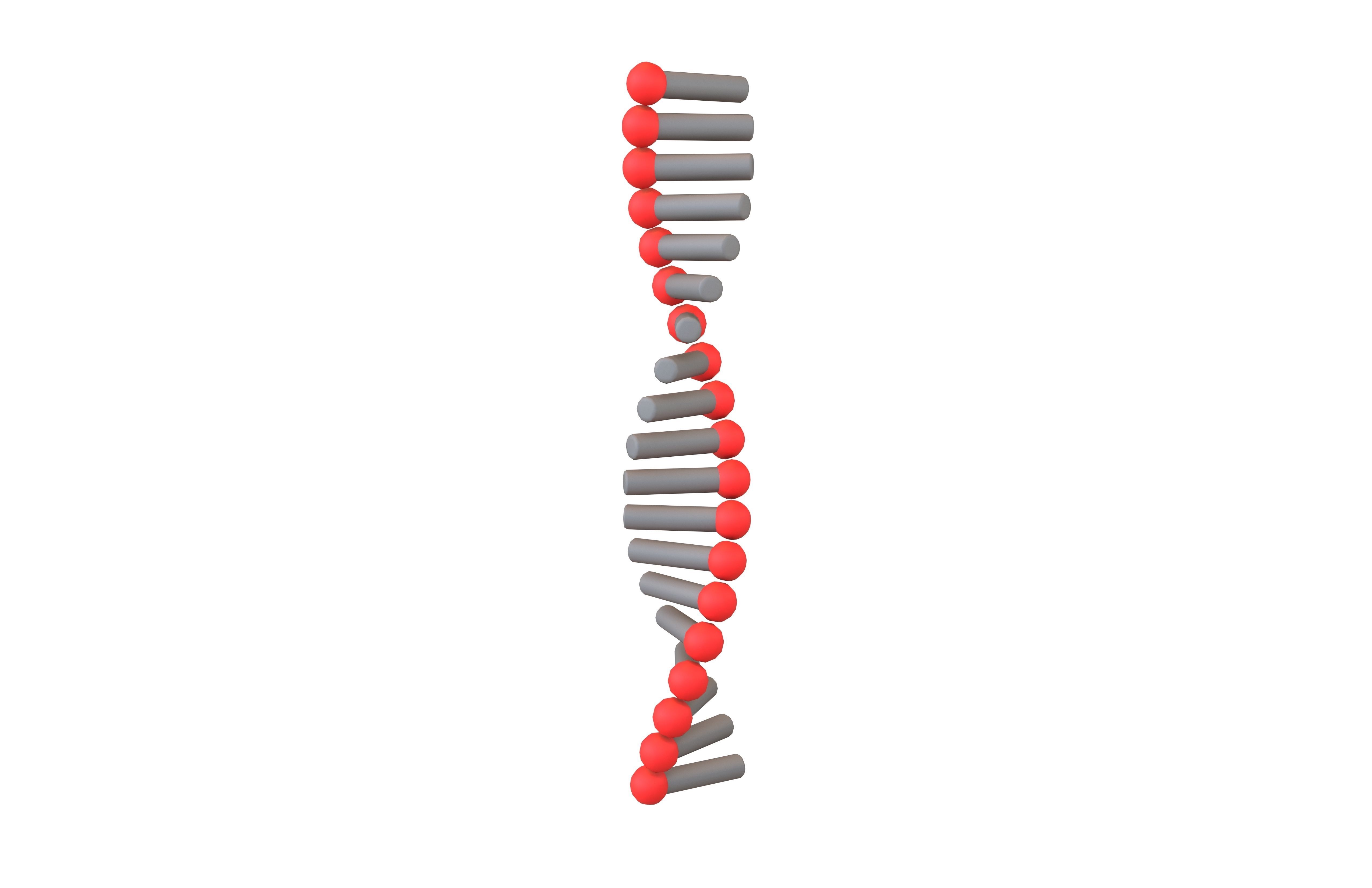 Cartoon RNA Molecule v1 004 Low-poly 3D model_1