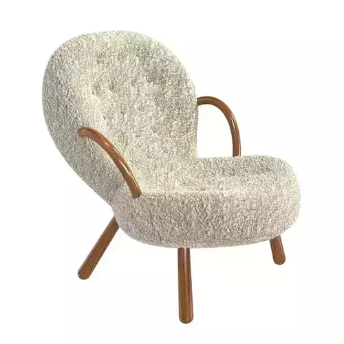 Arnold Madsen Sheepskin Clam Chair 3D model