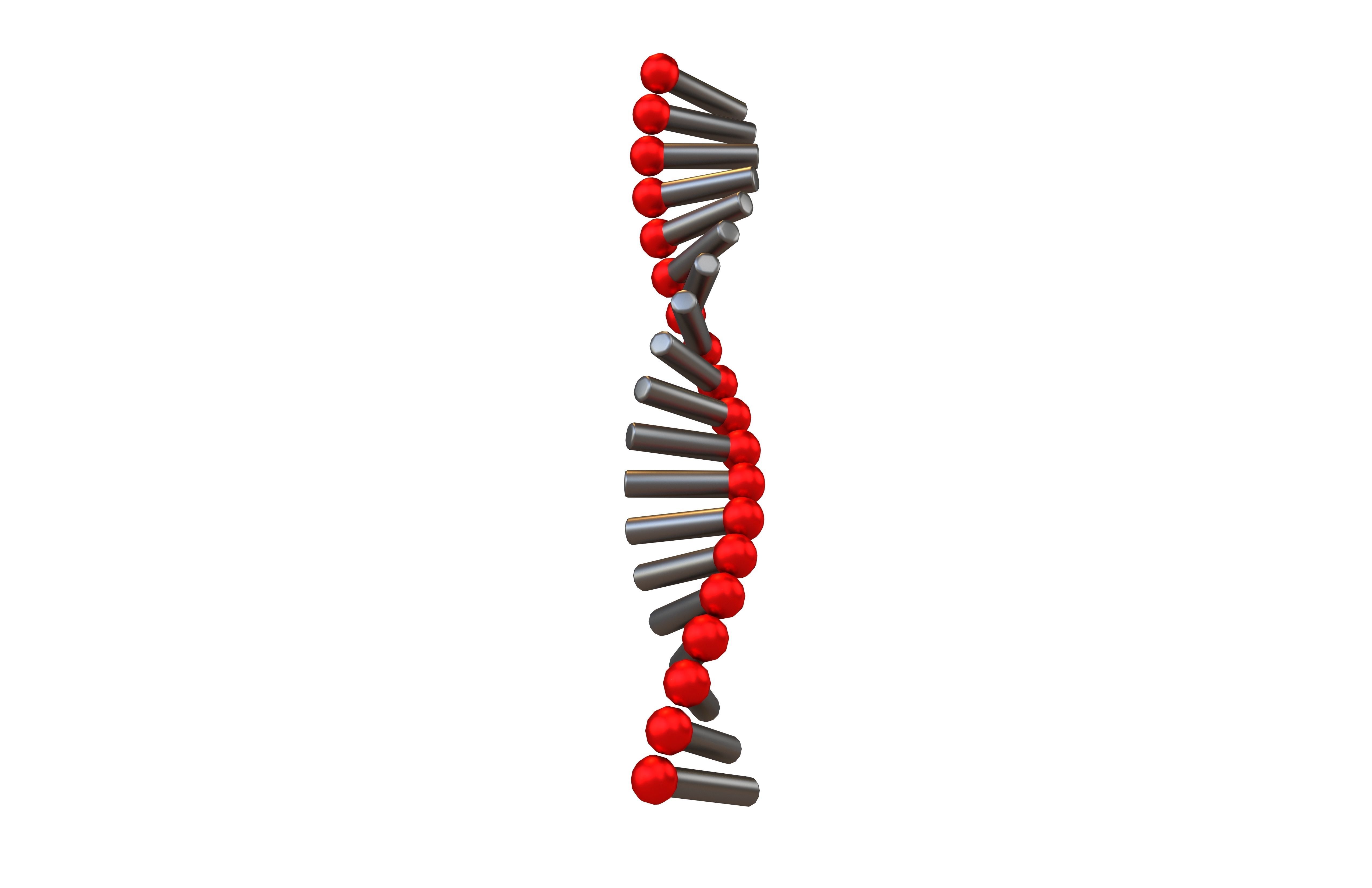 Cartoon RNA Molecule v1 010 Low-poly 3D model_3
