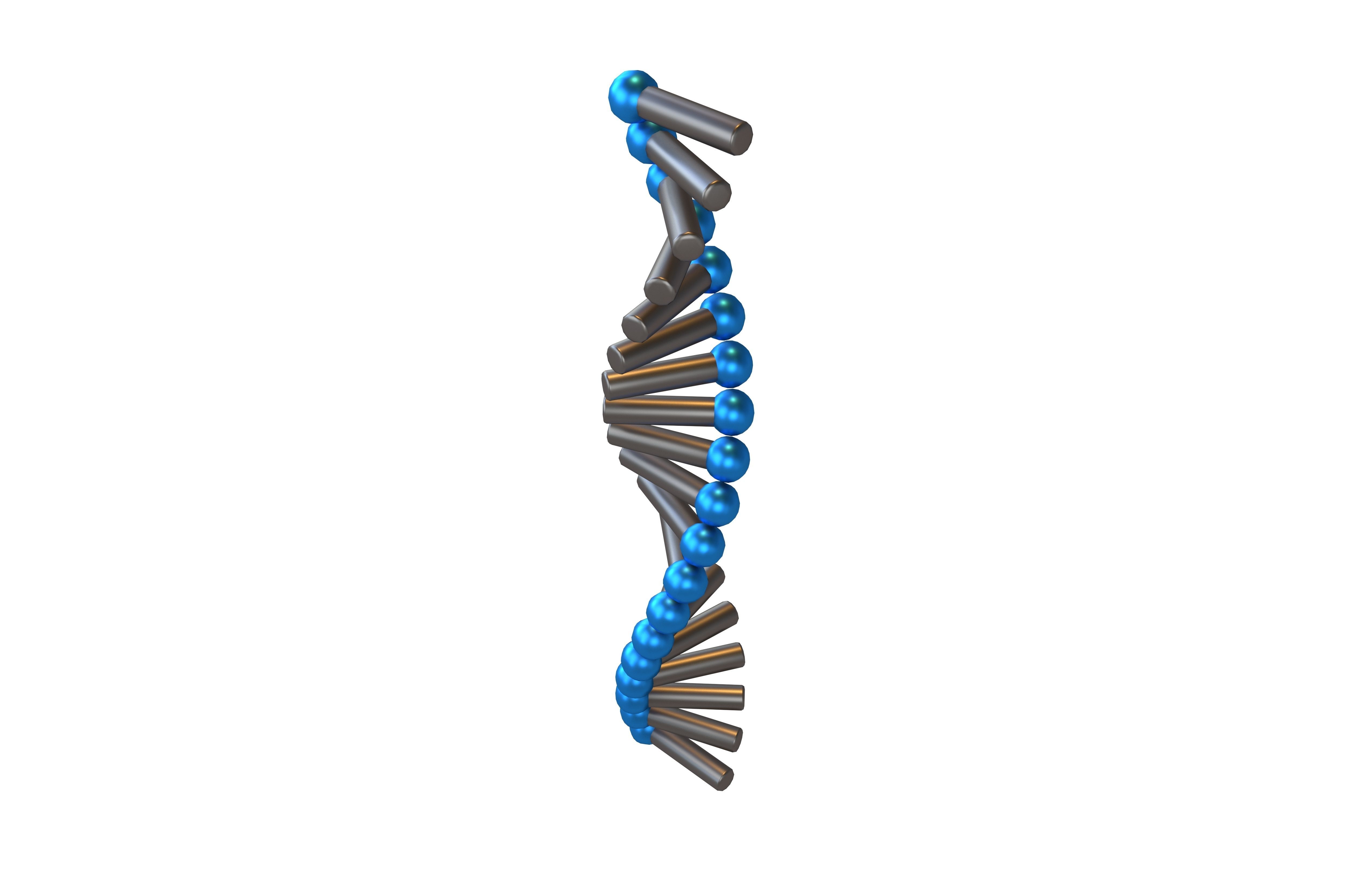 Cartoon RNA Molecule v1 012 Low-poly 3D model_2