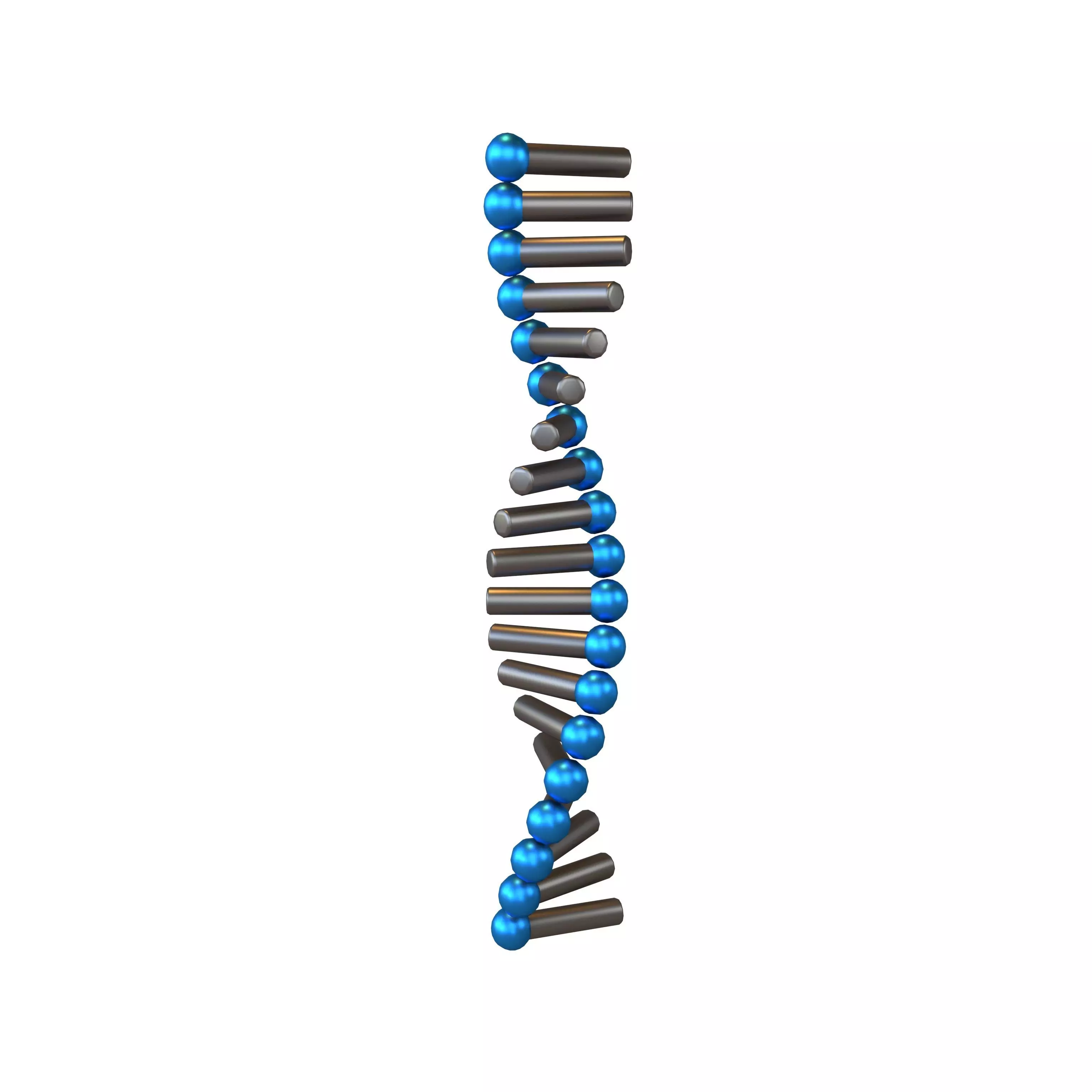 Cartoon RNA Molecule v1 012 Low-poly 3D model_0
