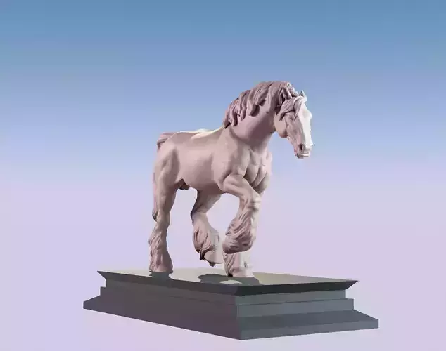 Clydesdale horse 3D print model