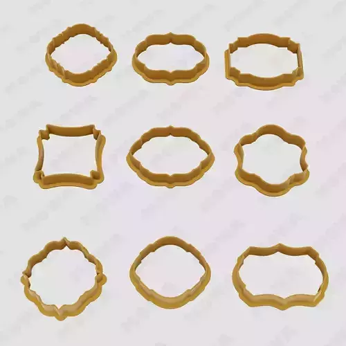 9 Pcs Geometric Shapes Cookie Cutters